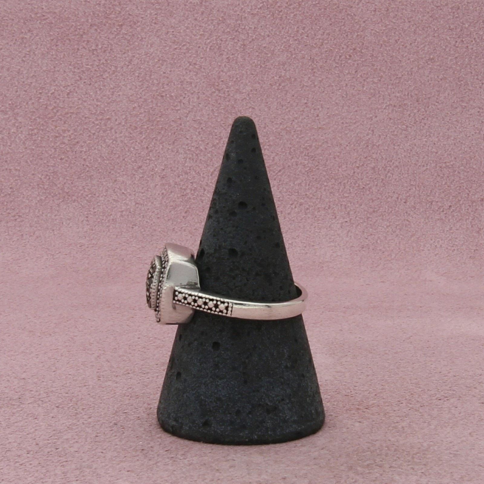 Sterling Silver sterling silver pave diamond ring size 8.25 Size ONE SIZE - 4 Thumbnail