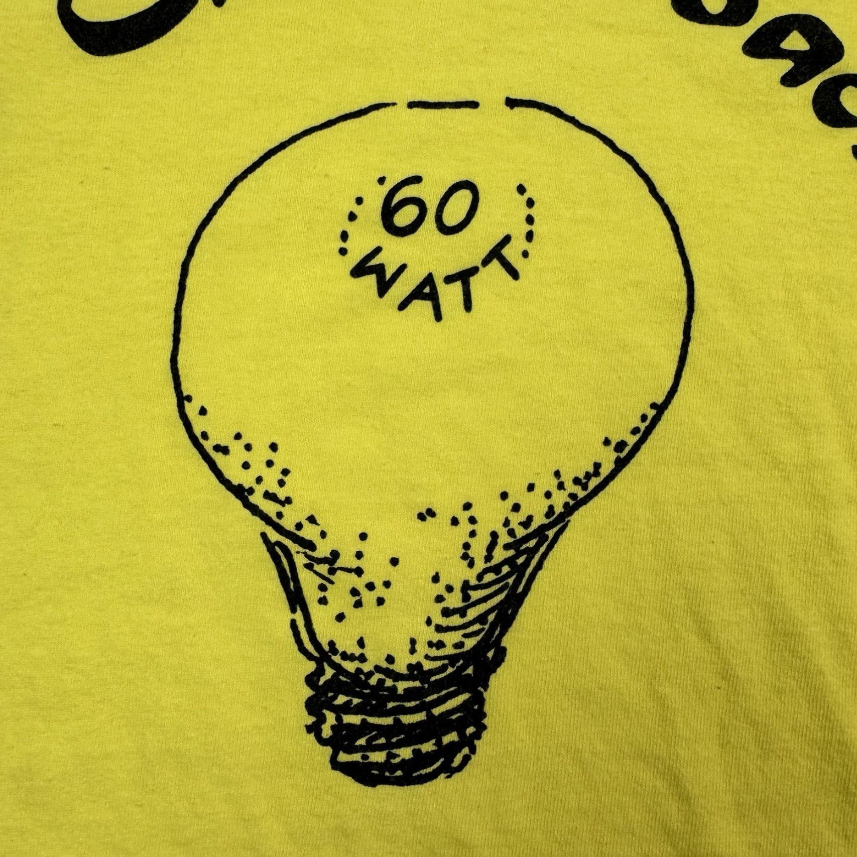 Fruit Of The Loom VINTAGE Fruit of the Loom T-Shirt Men XL Yellow 90s Religion I Came Back 60 Watt Light Bulb Crew Neck Short Sleeve Size US XL / EU 56 / 4 - 4 Thumbnail