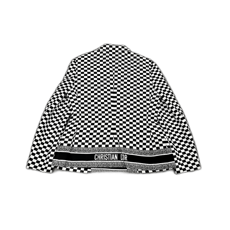 Dior Dior Checkered Blazer with Logo Design-2506 Size L / US 10 / IT 46 - 1 Thumbnail