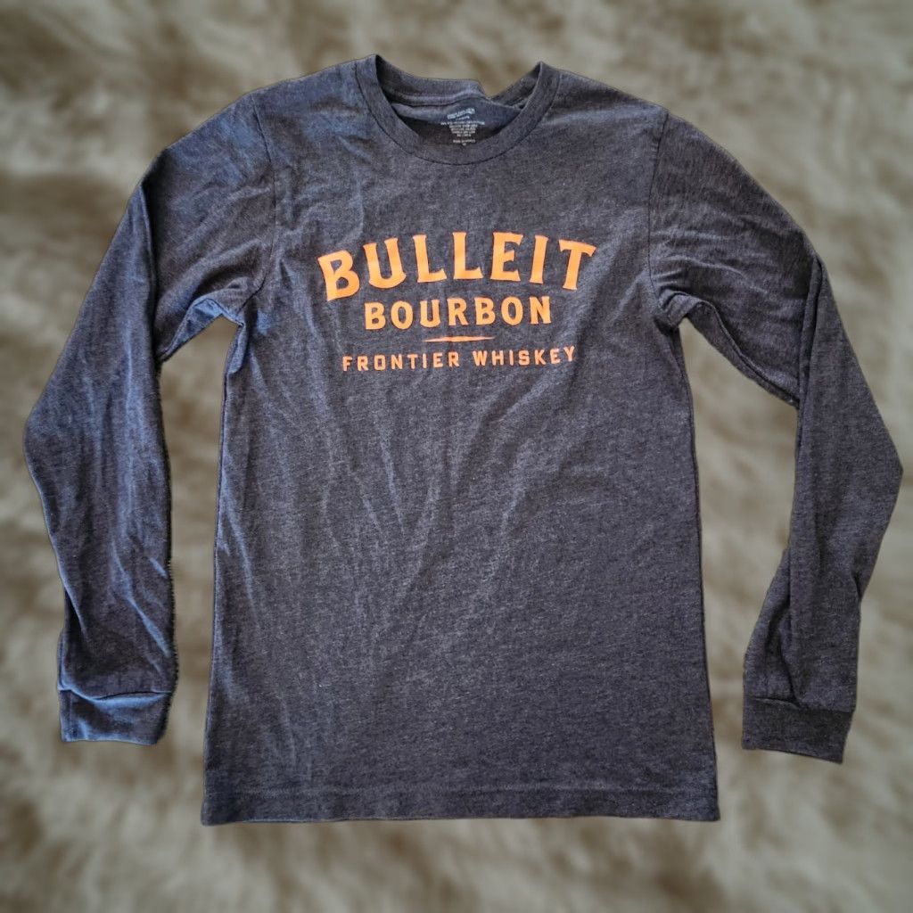 Vintage Bulleit Bourbon Frontier Whiskey T Shirt Tee Long Sleeve Medium Gray Mens Shirt Size US M / EU 48-50 / 2 - 1 Thumbnail