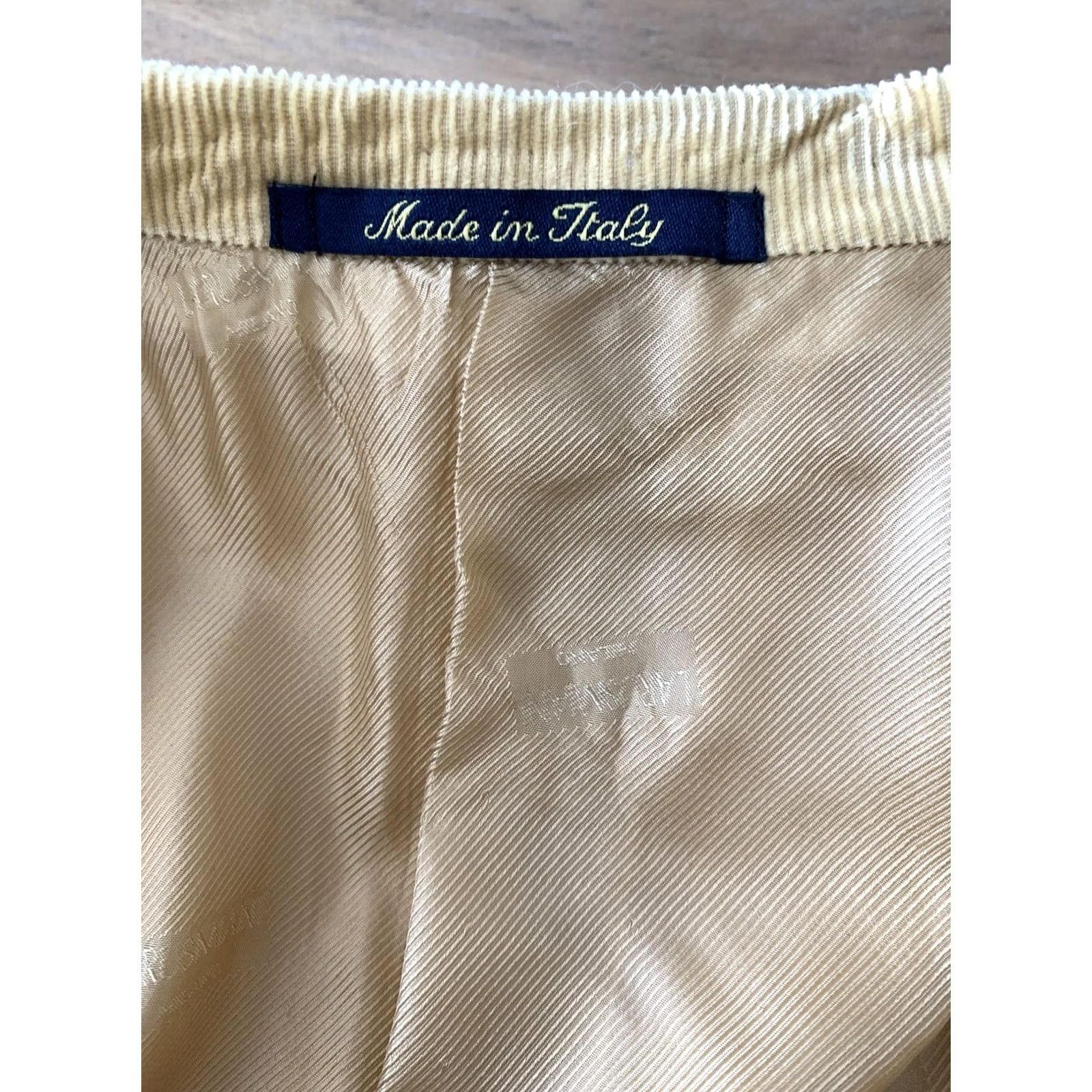 Vintage Larusmiani Milano Corduroy Jacket Luxury Designer Mens 54 (44R US) Yellow Sport Coat Classic Italian Size US S / EU 44-46 / 1 - 5 Thumbnail