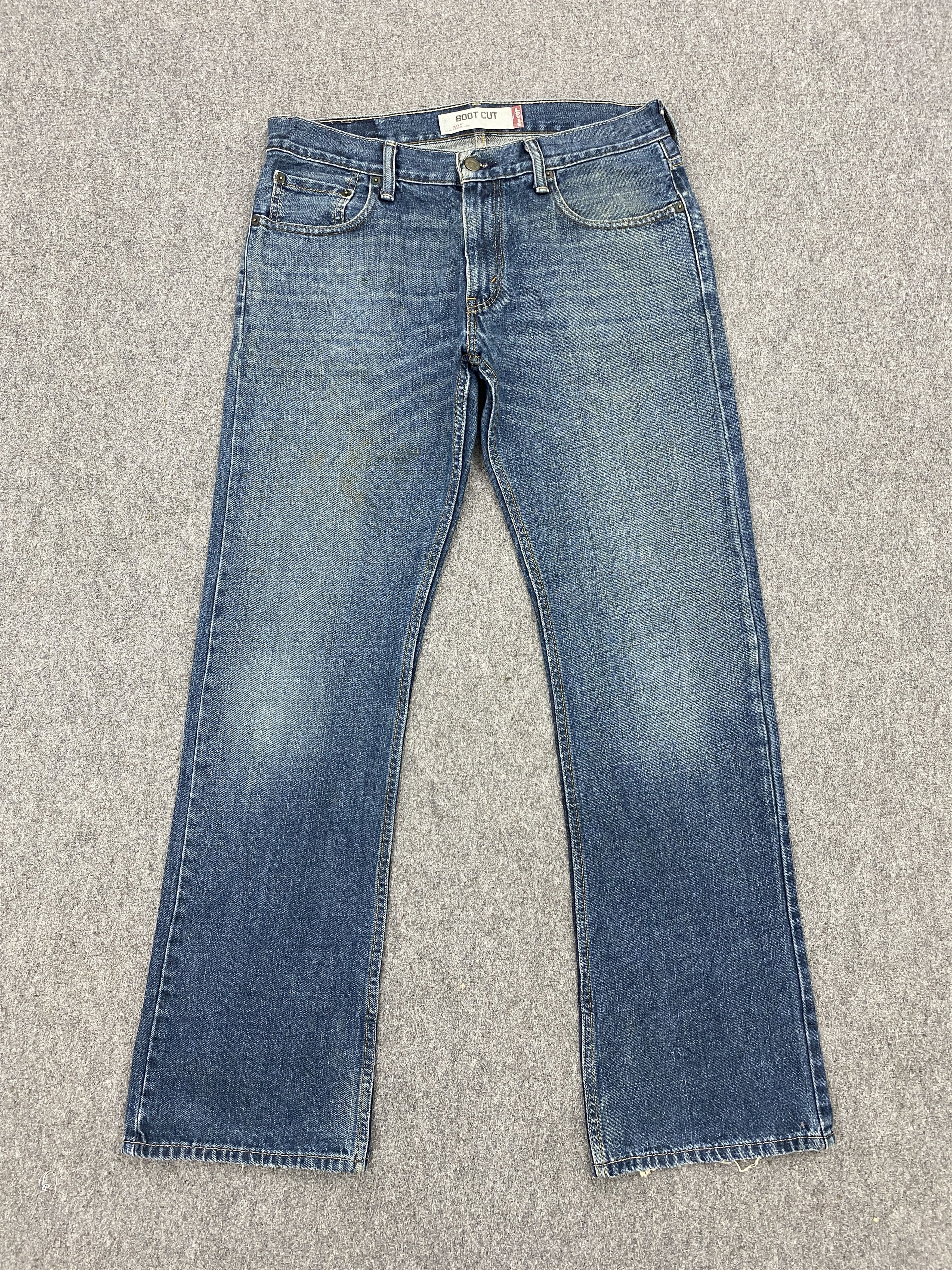 image of Distressed Vintage Levis 527 Bootcut Denim in Blue Denim, Men's (Size 32)