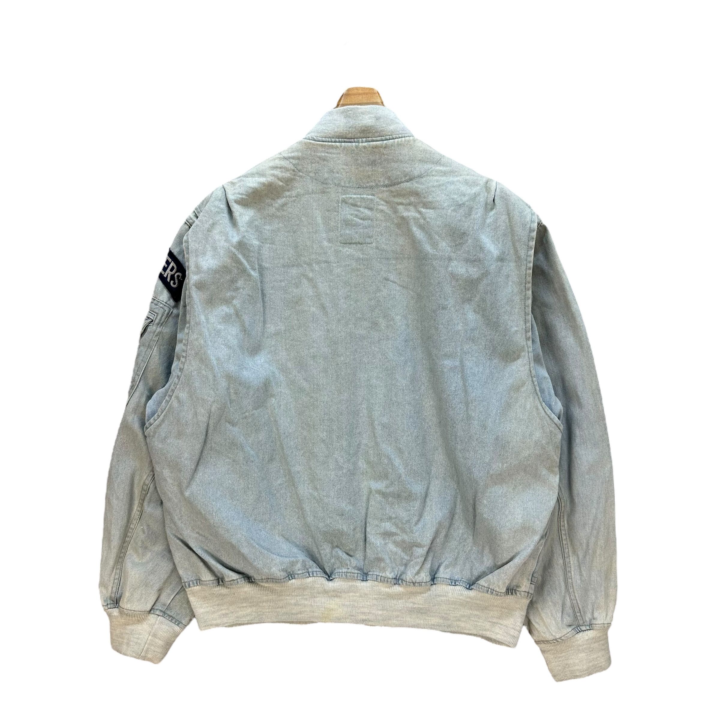 Vintage 90's HORSE POWERS 24 Denim Bomber Jacket #A60-1389 Size US XL / EU 56 / 4 - 12 Thumbnail