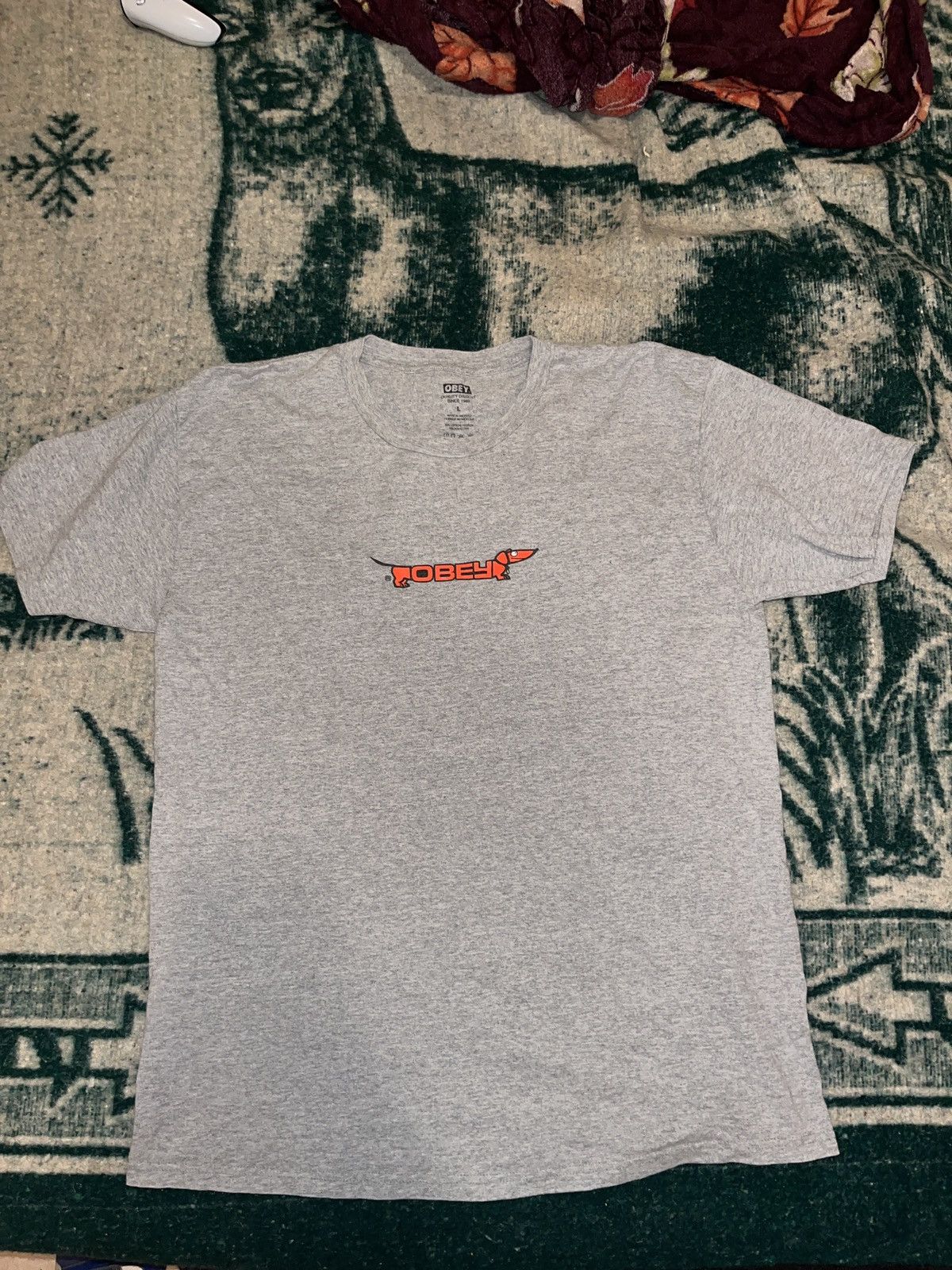 Obey obey weenie dog logo tee Size US L / EU 52-54 / 3 - 3 Thumbnail