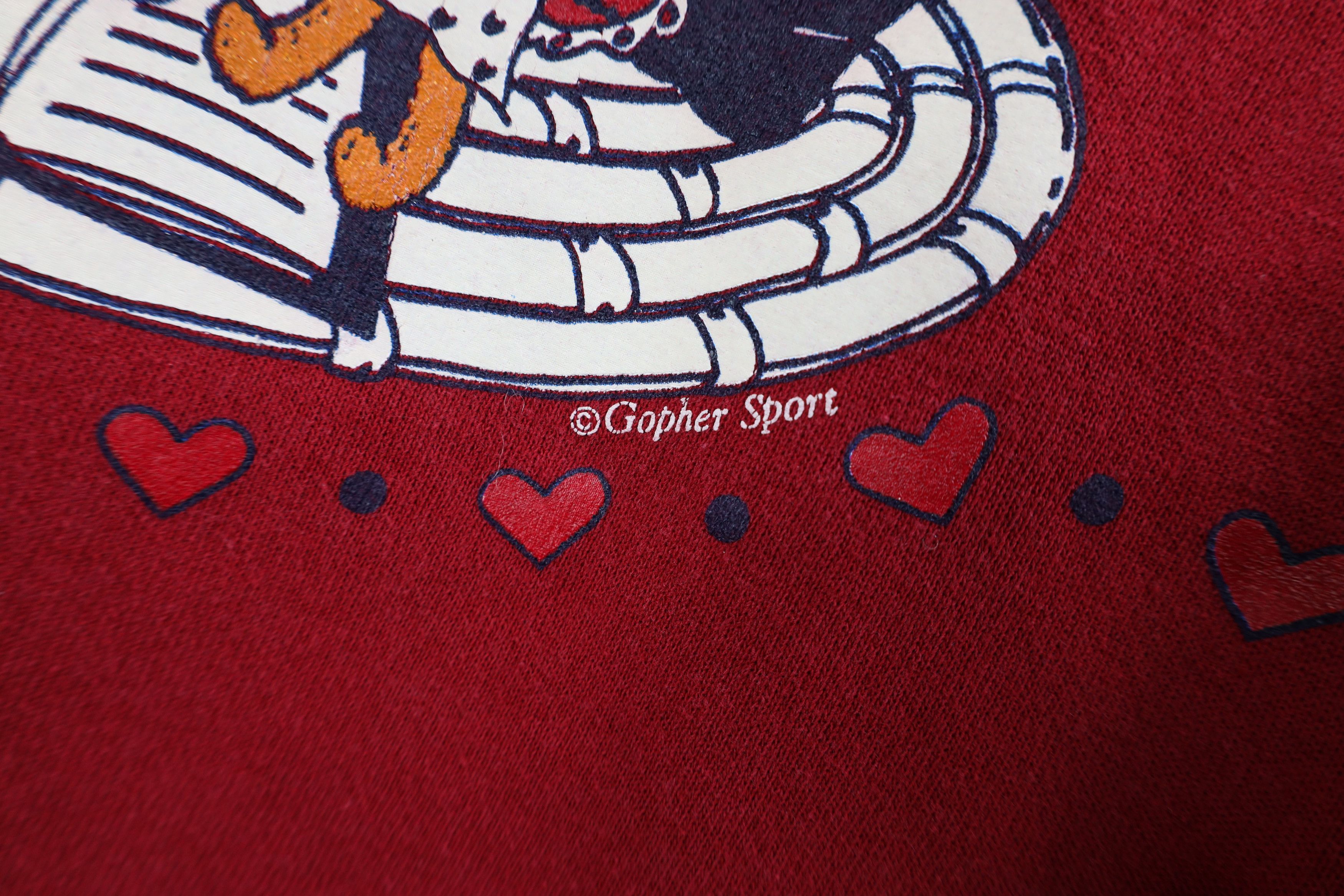 Vintage Vintage 90s Streetwear Heart Bear Turtleneck Sweatshirt USA Size M / US 6-8 / IT 42-44 - 6 Thumbnail