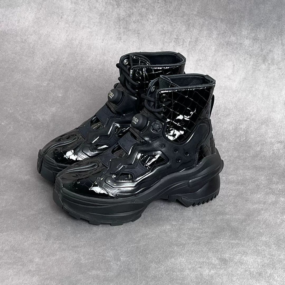 Maison Margiela Maison Margiela Leather Black Hitop Sneakers 6 Men Size US 6 / EU 39 - 1 Thumbnail