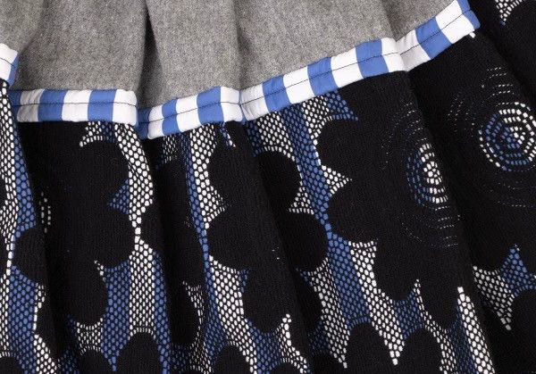 Other Comme Des Garcons size XS Dark Grey Vintage Floral Skirt Size 24" / US 00 / IT 34 - 5 Thumbnail