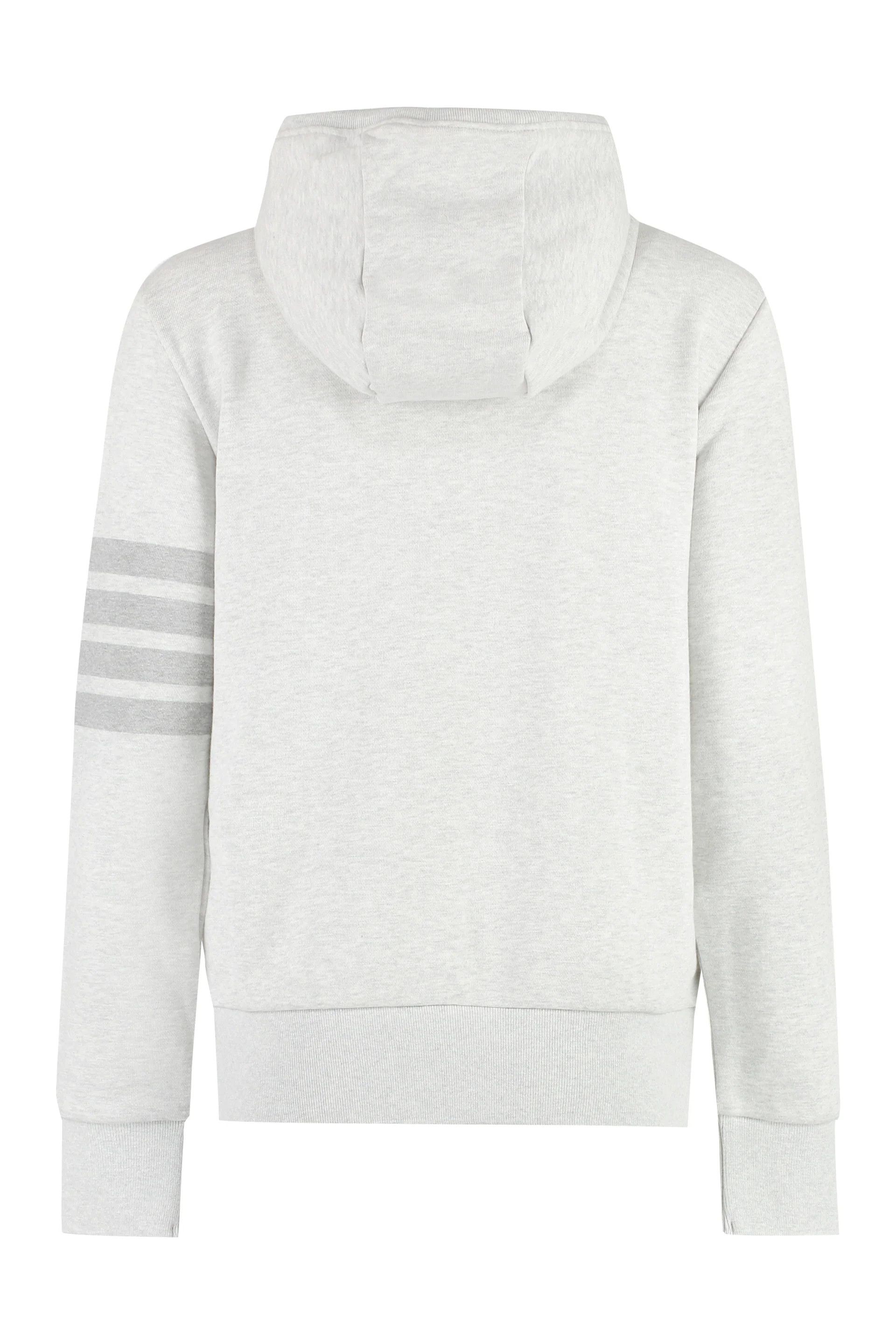 Thom Browne o1s22i1n0924 4-Bar Hoodie With Zipper in Grey Size XS / US 0-2 / IT 36-38 - 2 Thumbnail