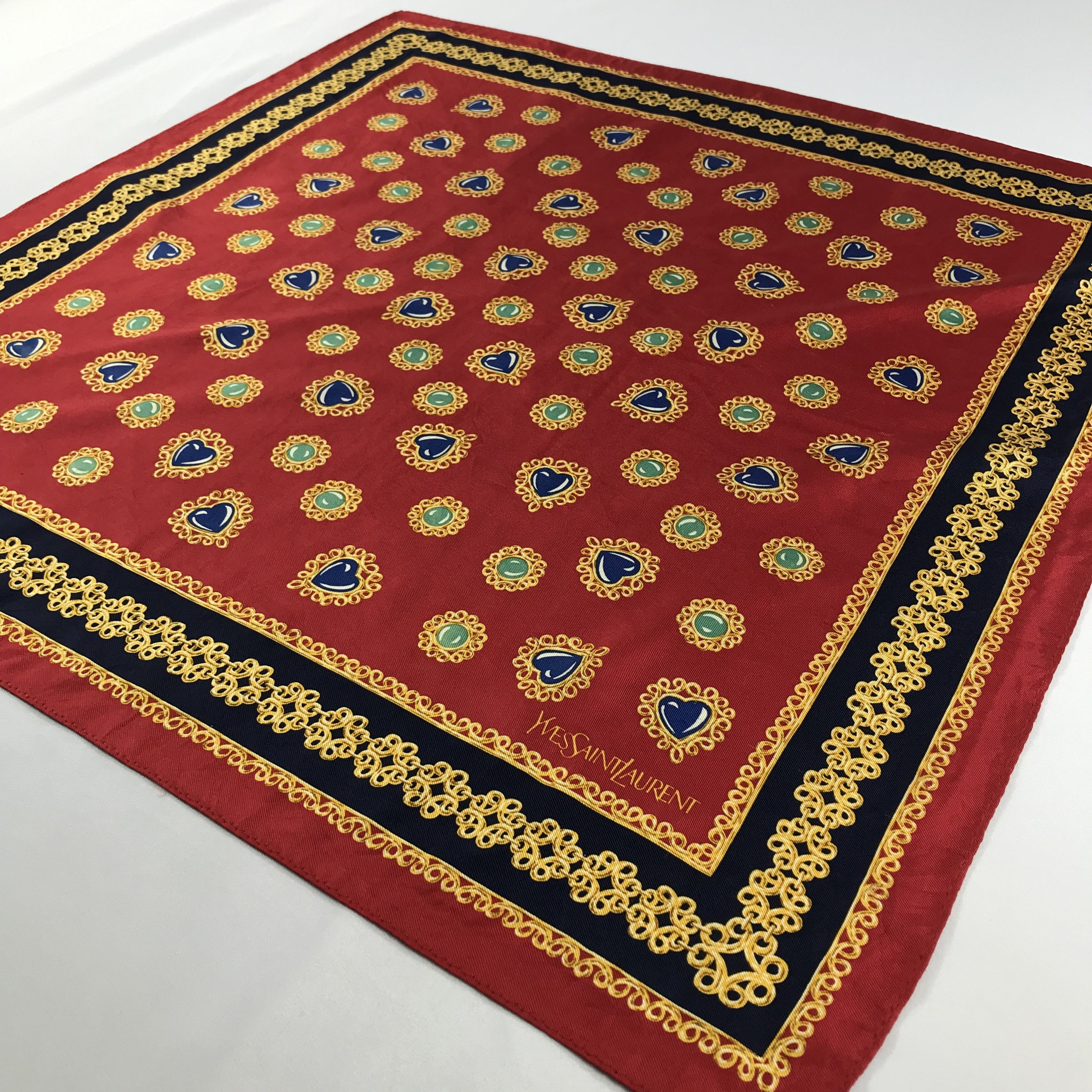 Vintage × Yves Saint Laurent Yves Saint Laurent Bandana / Handkerchief/Neckerchief -S2152 Size ONE SIZE - 2 Thumbnail