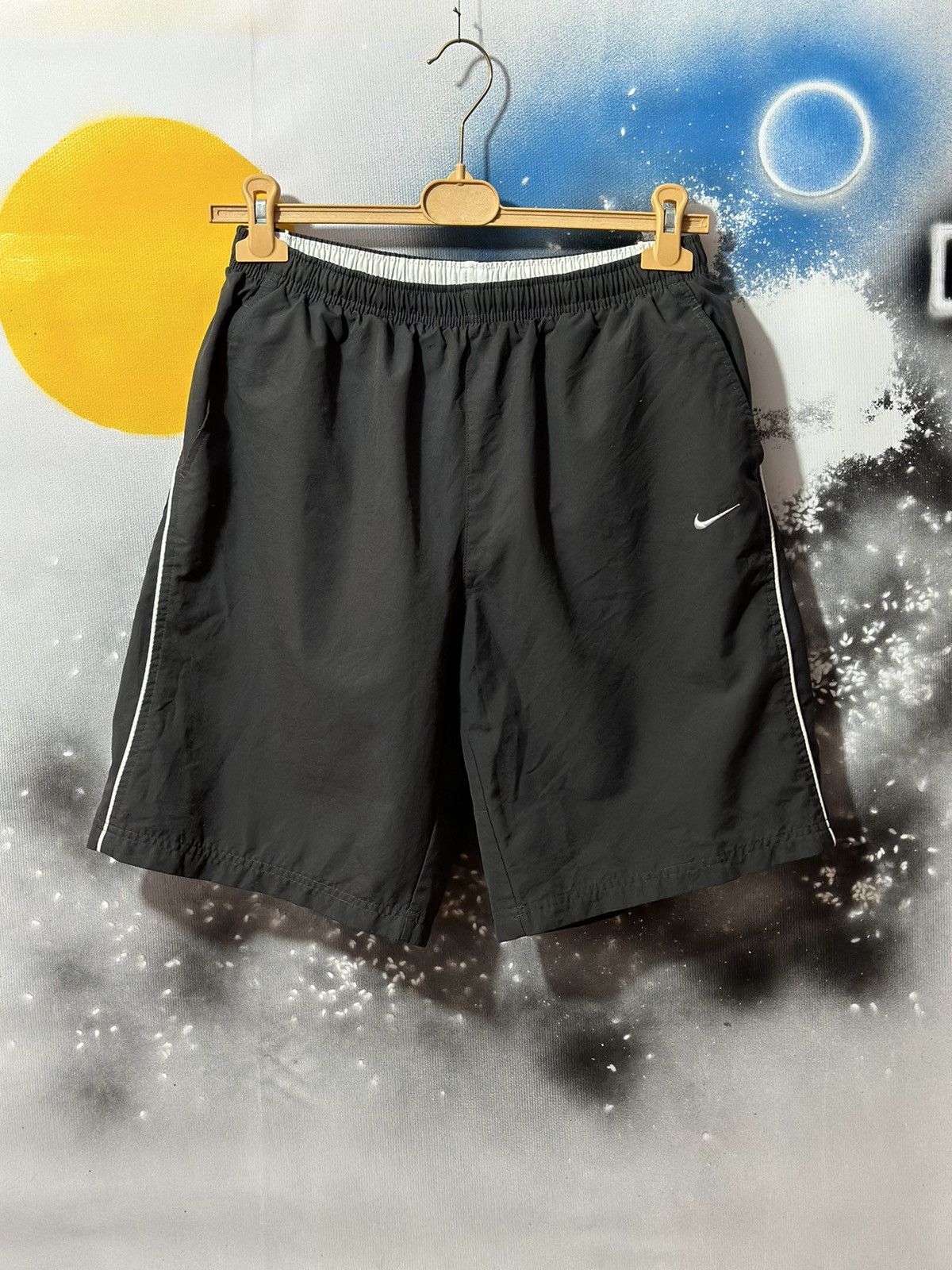 Nike × Vintage Nike vintage shorts swoosh logo y2k Size US 33 - 1 Thumbnail