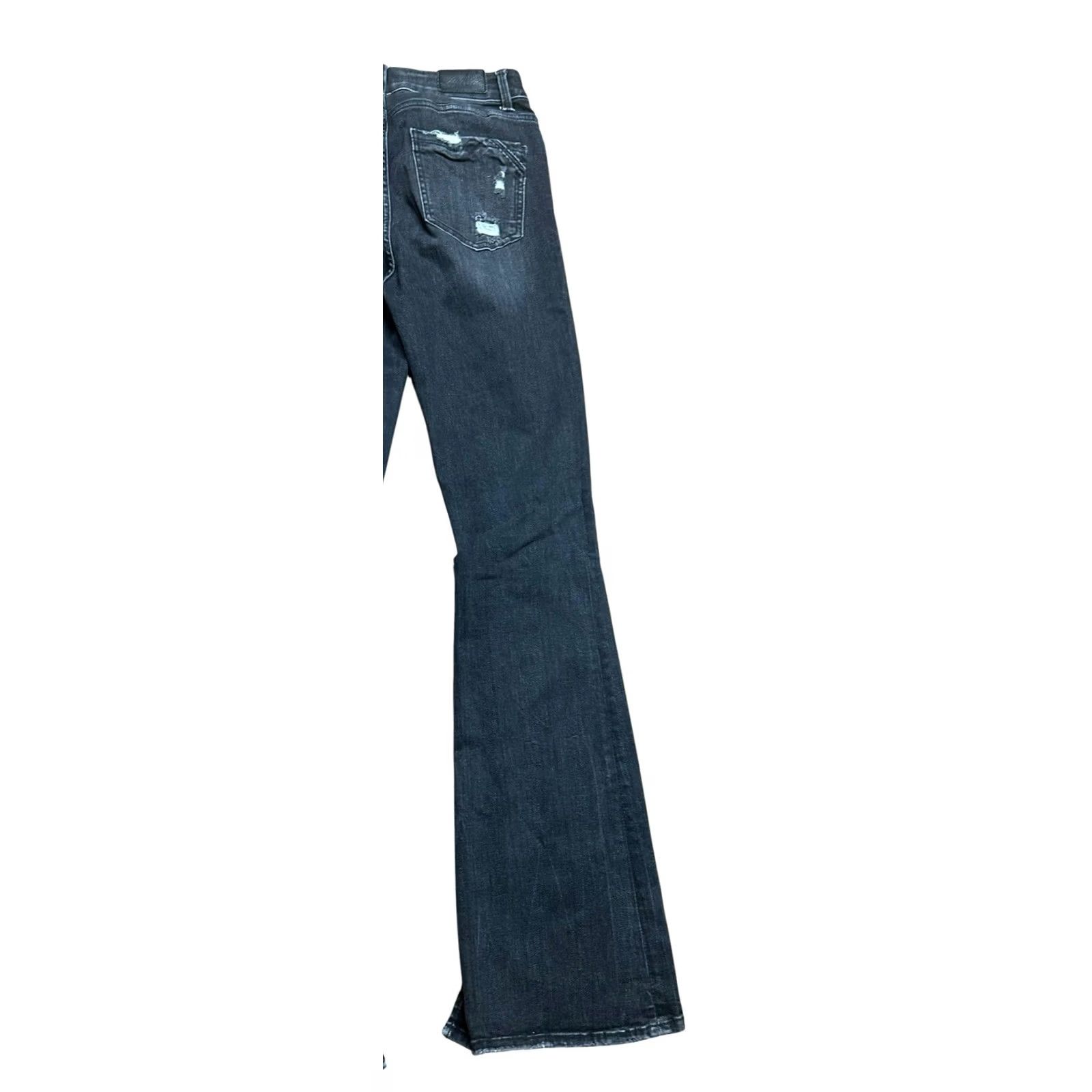 Buckle Black Buckle Black Boots Cut Jeans Pants 27 Tall Distressed Flare Black Women Size 27" / US 4 / IT 40 - 7 Thumbnail