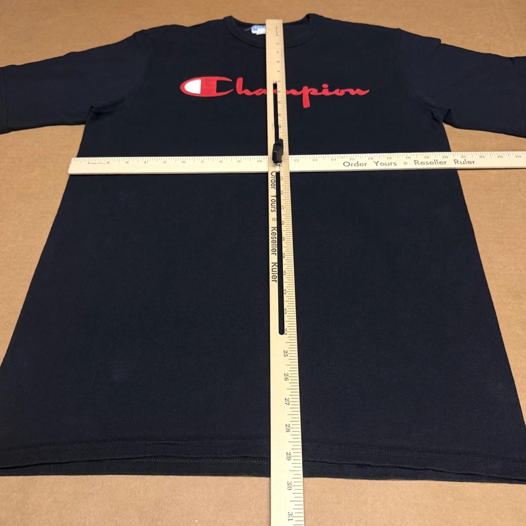 Champion Champion Shirt Mens Large Black Script Logo Graphic Tee Chest Spell Out Size US L / EU 52-54 / 3 - 6 Thumbnail