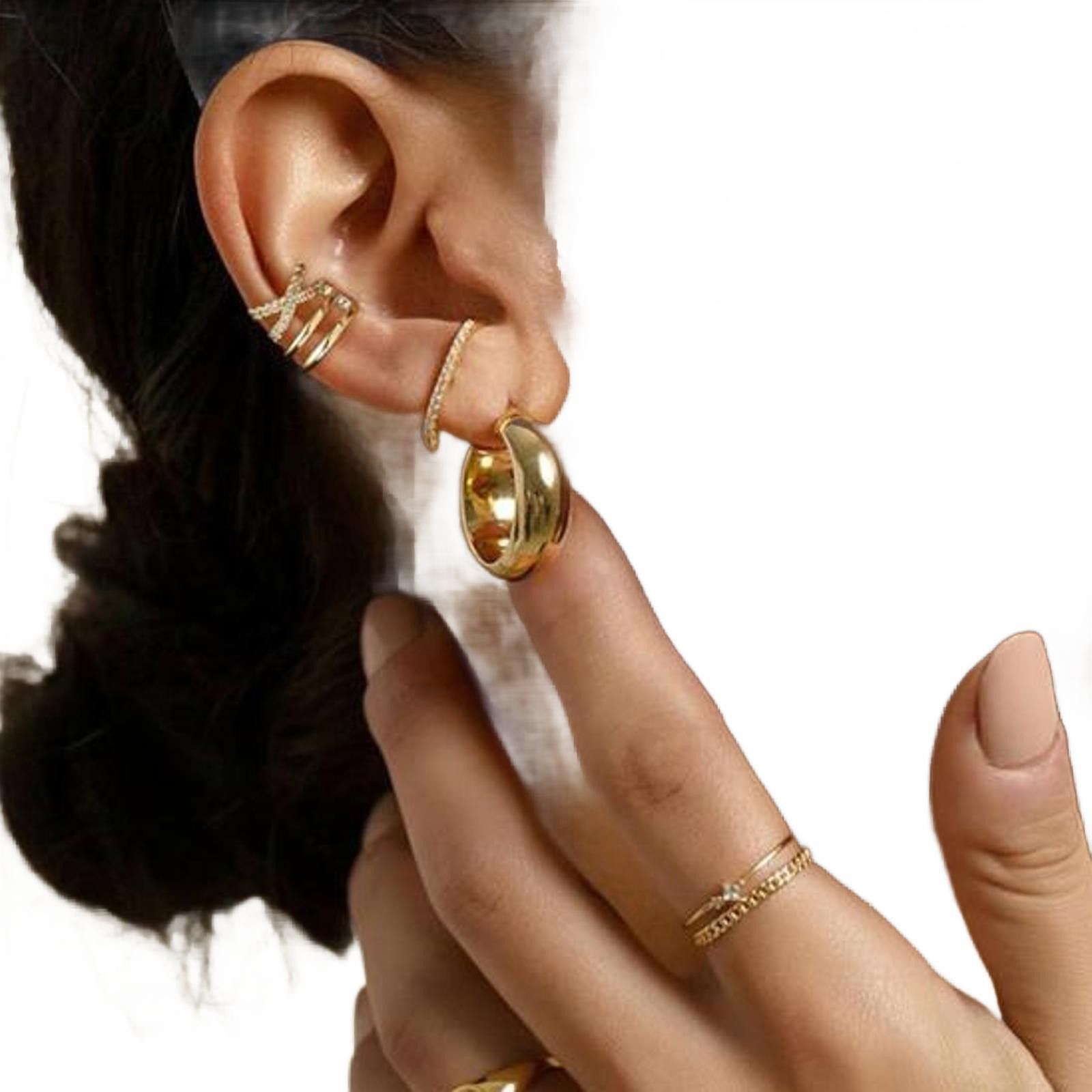 Other Ear Cuff Non Piercing Women's Wrap Earring Romantic Wedding Size ONE SIZE - 3 Thumbnail