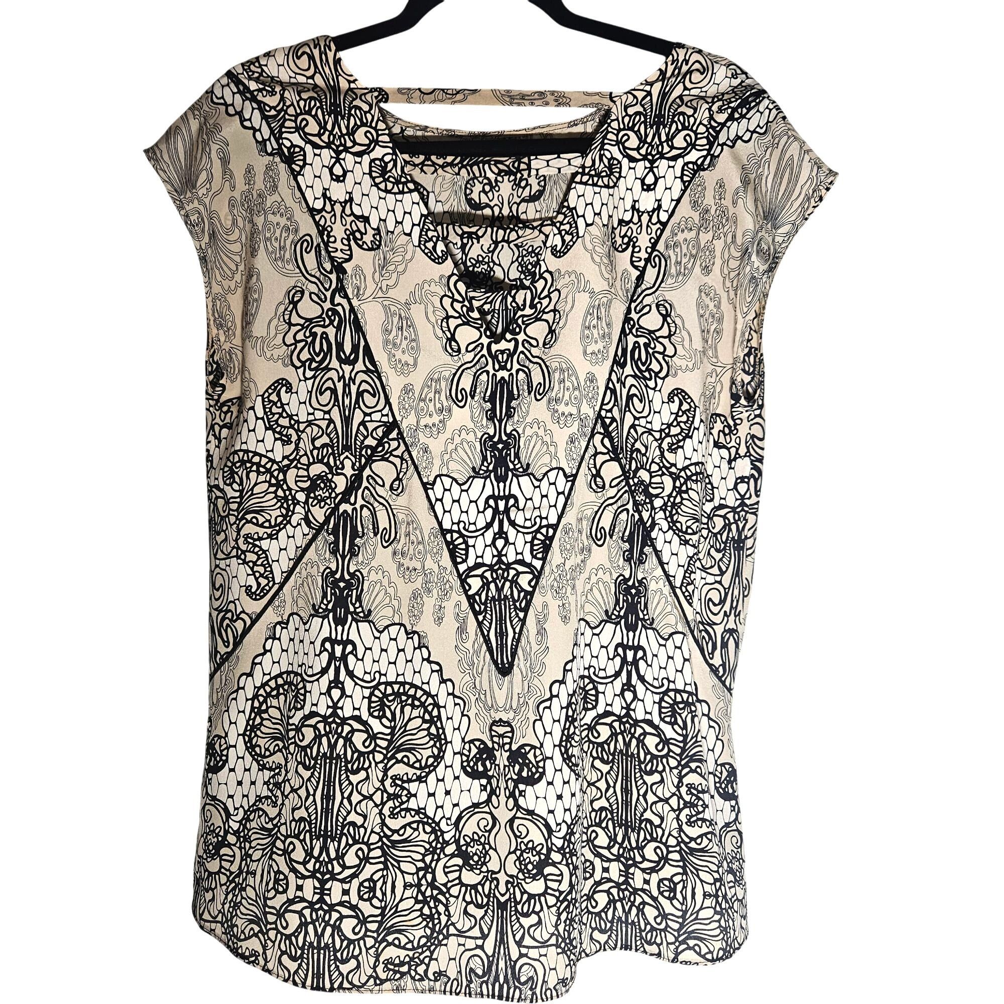 Other Willow and Clay Black Ivory Silk Top Small Whimsygoth Boho C Size S / US 4 / IT 40 - 6 Thumbnail