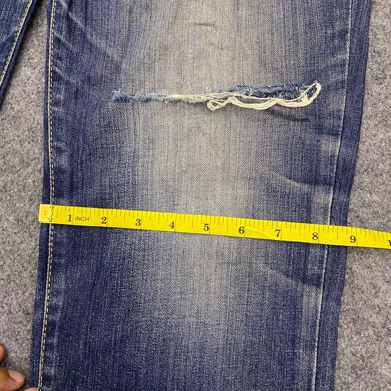 Edwin 💥Best Offer💥Vintage Edwin 503 Blue Trip Distressed Denim Size US 36 / EU 52 - 7 Thumbnail