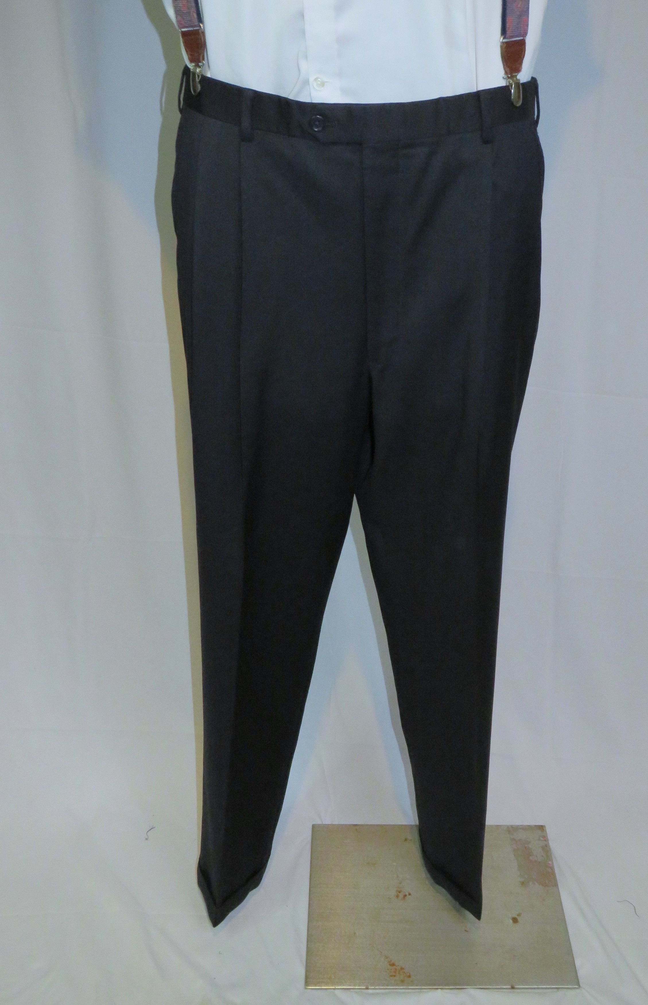 Brooks Brothers 1818 Madison x Southwick Solid Navy Two Button Suit 46XL Size 46L - 14 Thumbnail