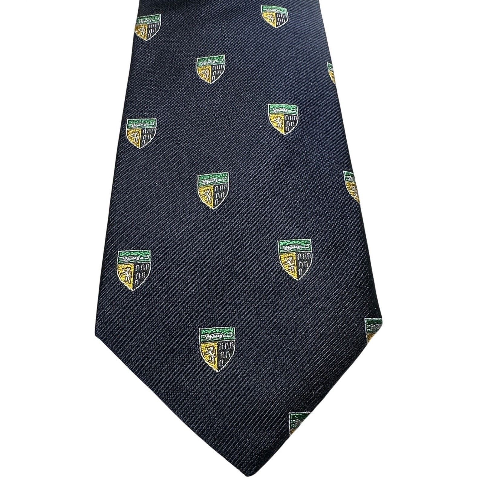 Ben Silver Ben Silver Yale Law School Crest Long Tie Navy Blue NWT Size ONE SIZE - 2 Thumbnail