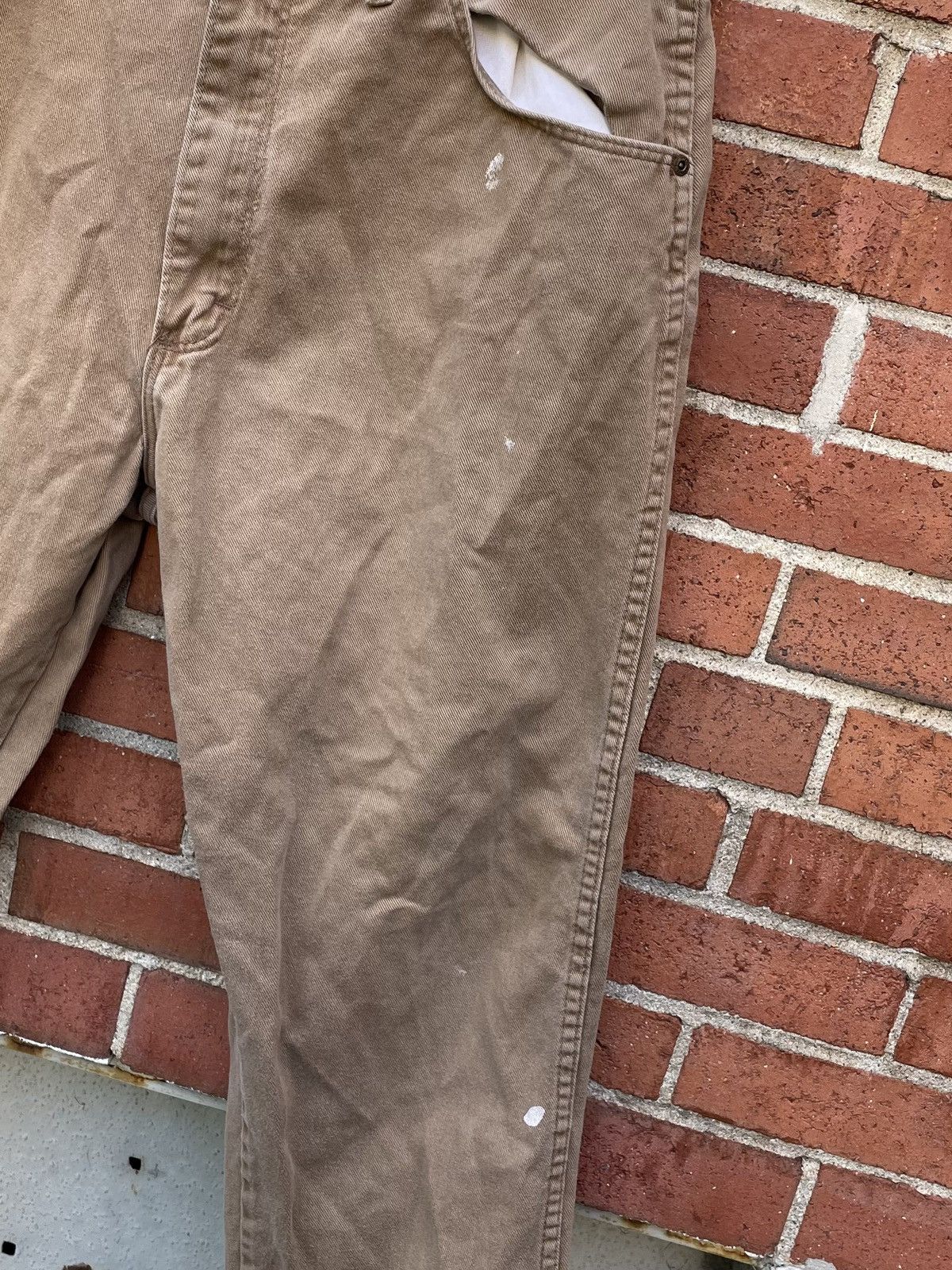 Wrangler Vintage 90s Wrangler Denim Tan Straight Leg Size US 36 / EU 52 - 2 Thumbnail