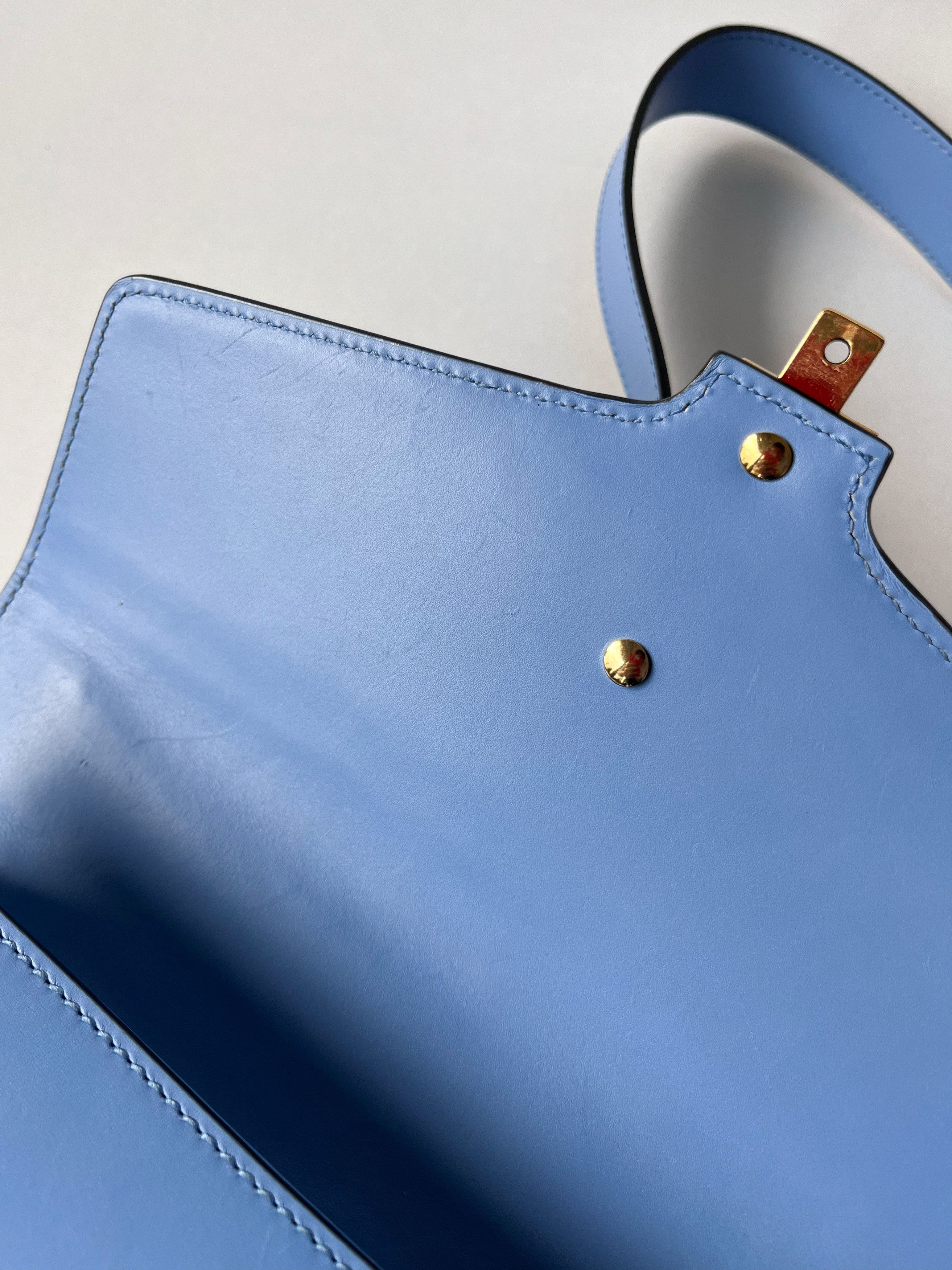 Gucci Gucci Blue Leather Small Sylvie Chain Shoulder Bag Size ONE SIZE - 5 Thumbnail
