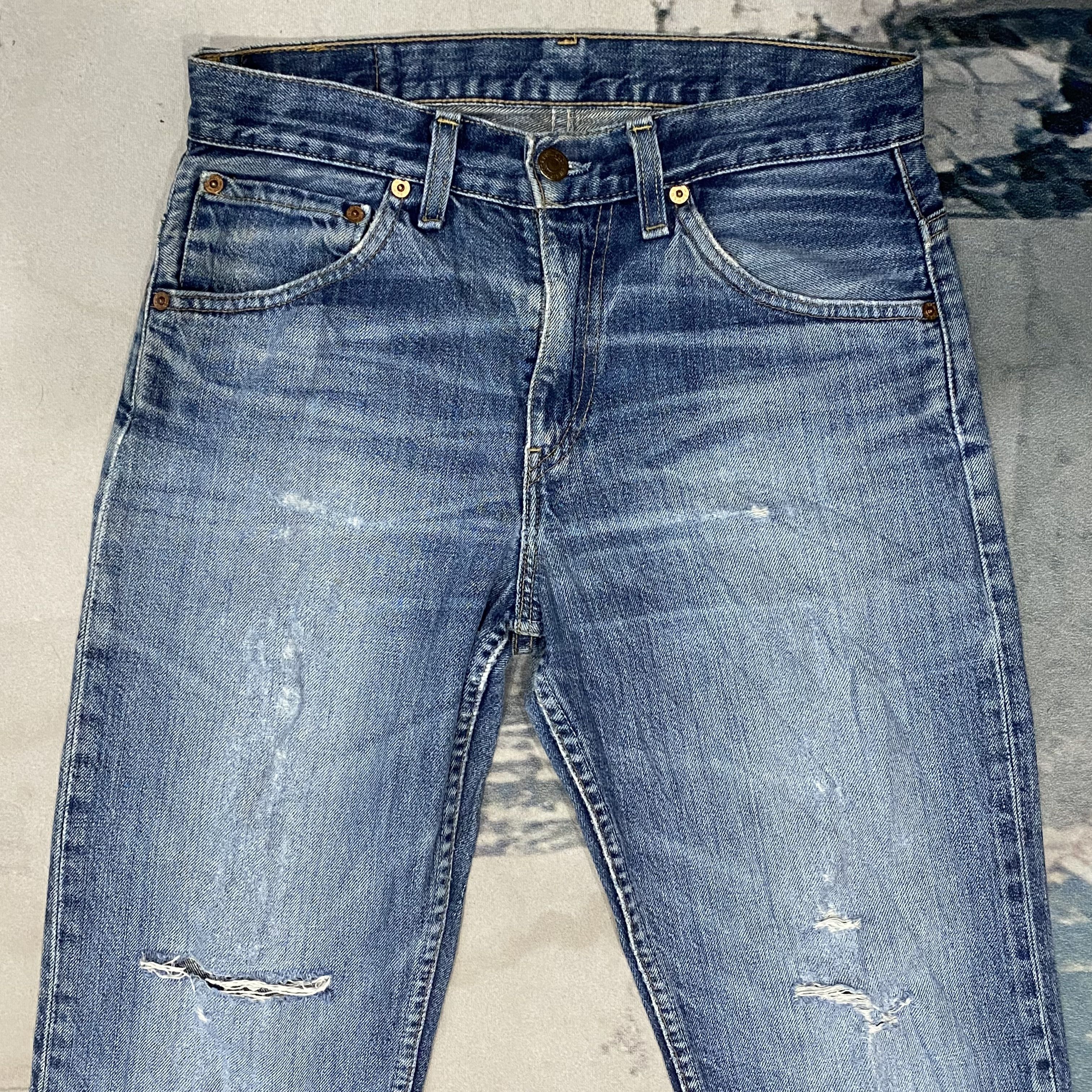 Levi's 🔥 Vintage Levis 507 Distress Aging Bootcut Denim Size US 29 - 3 Thumbnail