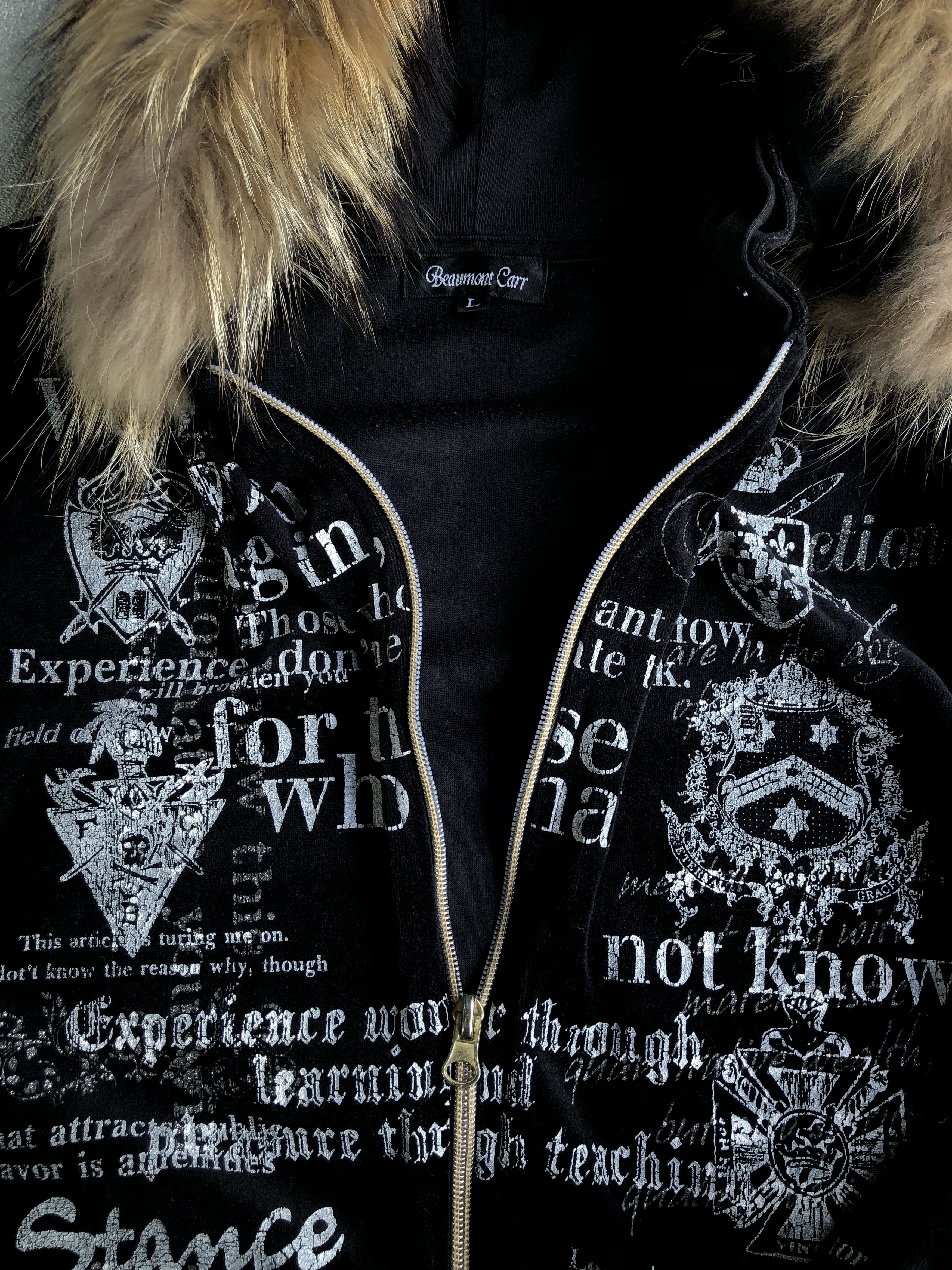 Japanese Brand × Vintage Beaumont Carr Velvet Poem Fur Hoodie Ifsixwasnine Lgb Style Size US L / EU 52-54 / 3 - 3 Thumbnail