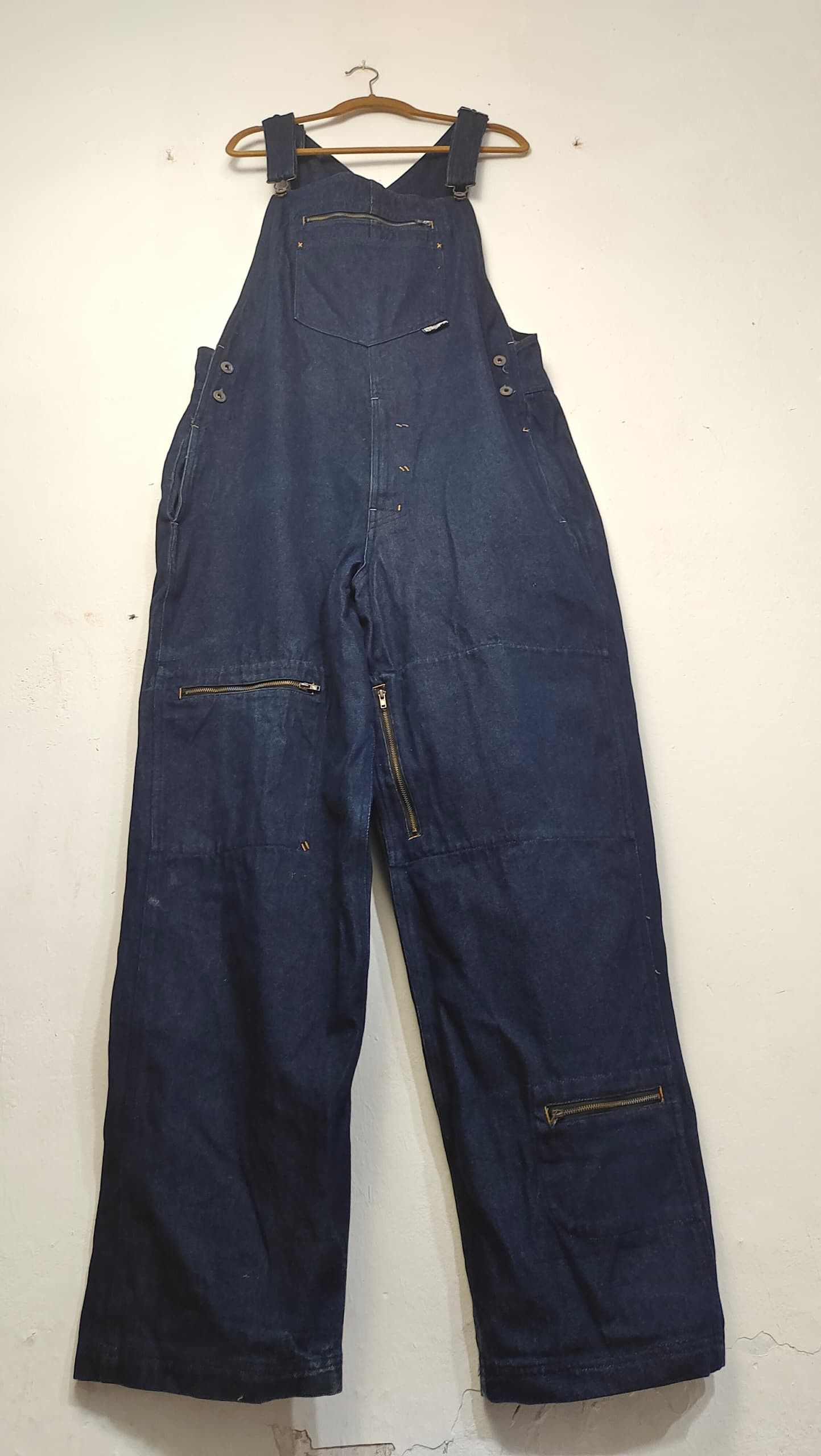 Vision Streetwear VINTAGE VISION STREETWEAR OVERALL BIB DENIM Size US 42 / EU 58 - 1 Thumbnail
