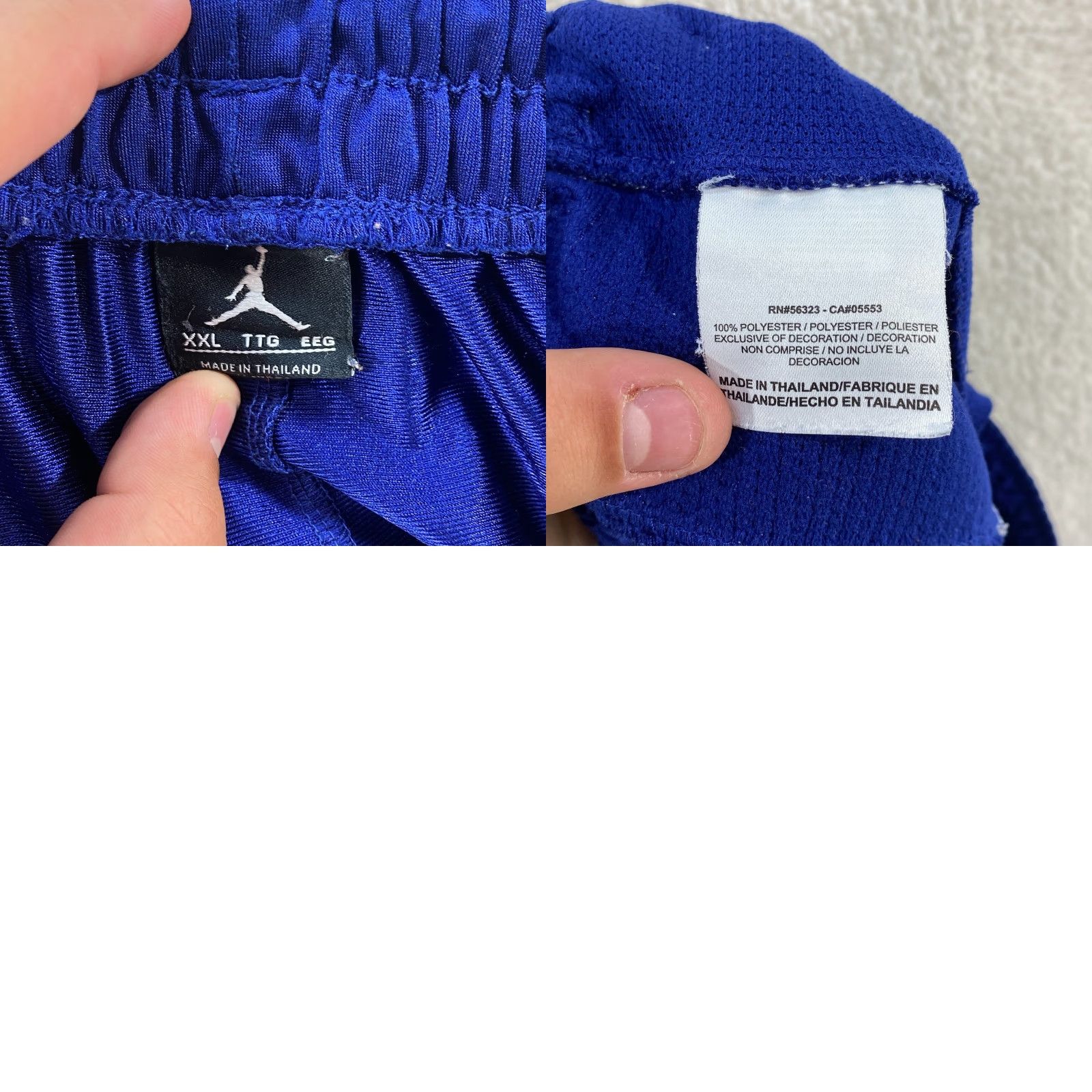 Nike VINTAGE Nike Air Jordan Shorts Jumpman Athletic Blue White Black VTG Mens XXL Short Size US 39 - 8 Thumbnail