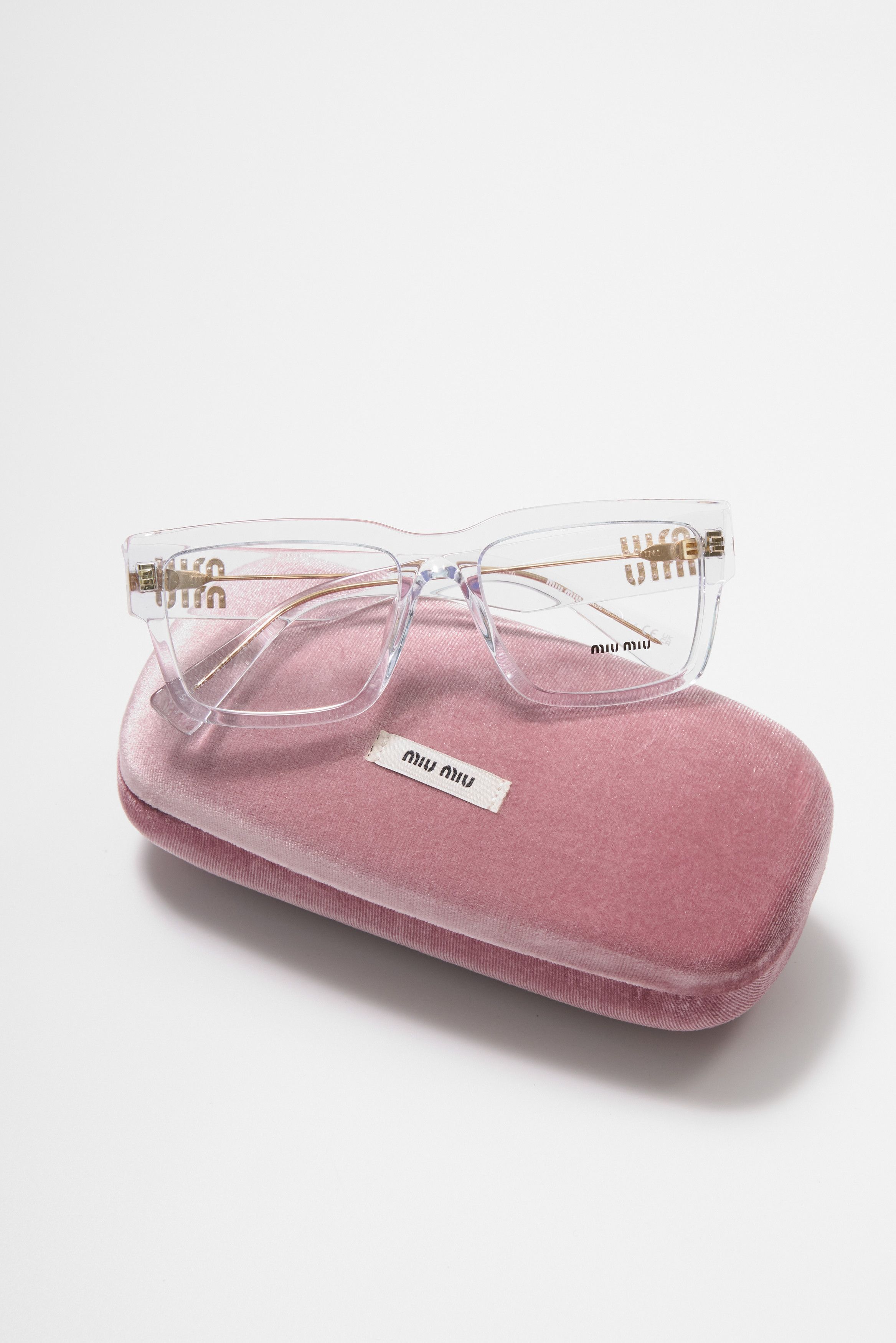 Miu Miu NEW Miu Miu MU02XV 2AZ1O1 Rectangle Women Eyeglasses Size ONE SIZE - 8 Thumbnail