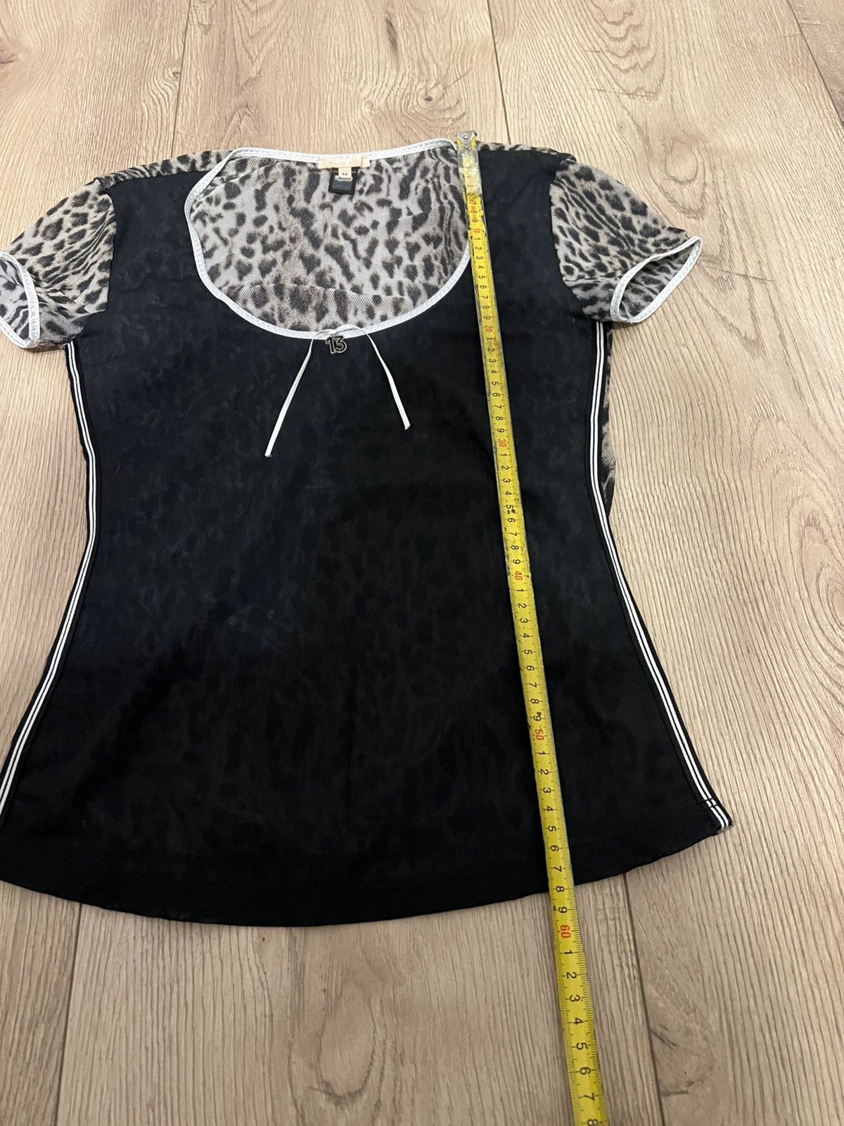 Roberto Cavalli Y2K Roberto Cavalli Sheer Leopard & Black Mesh Top Size 46 Size M / US 6-8 / IT 42-44 - 7 Thumbnail