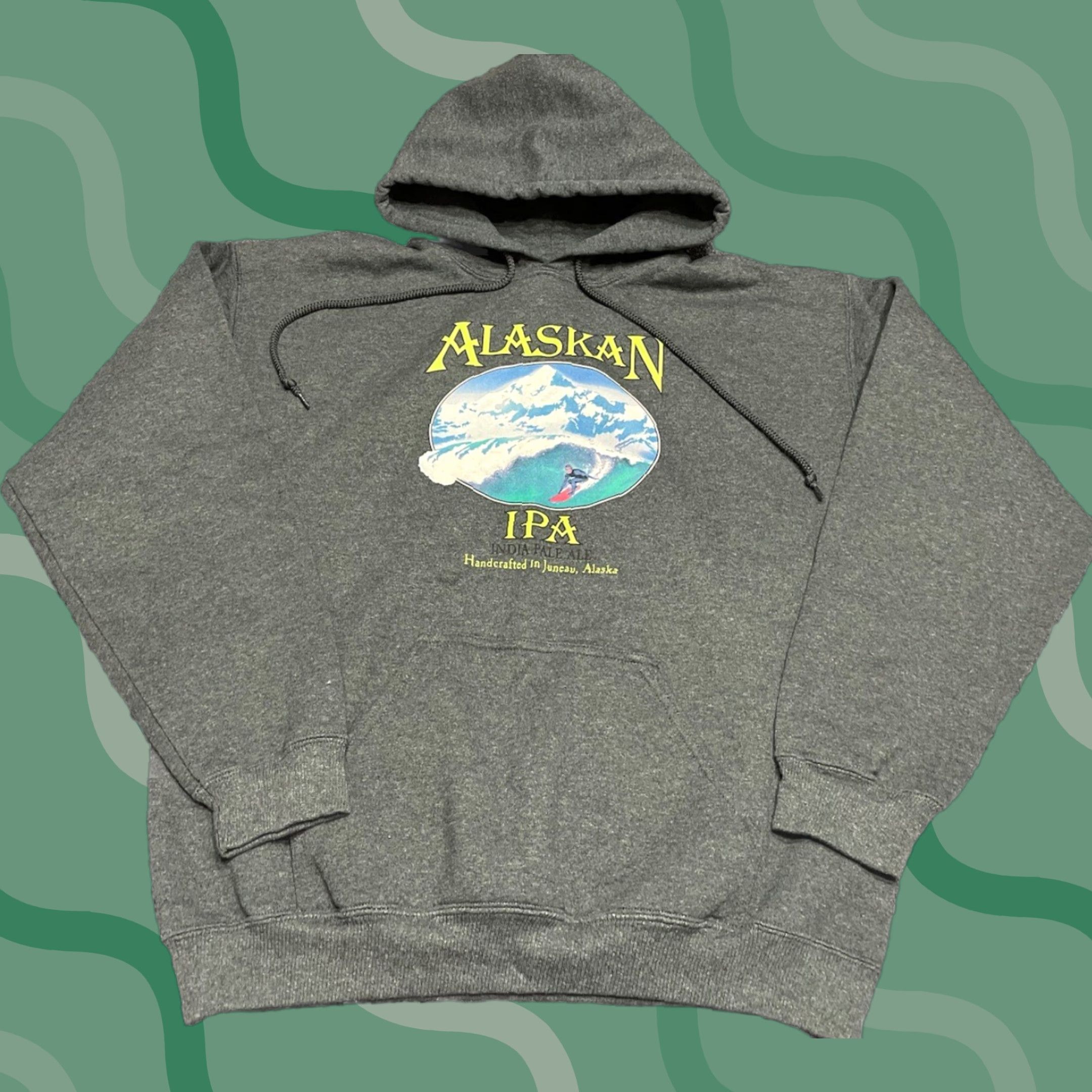 Vintage ALASKAN BREWING IPA Gray Hoodie Unisex Adults M Surf Beach Sweatshirt Rare JunEAU Beachwear Size US M / EU 48-50 / 2 - 1 Thumbnail