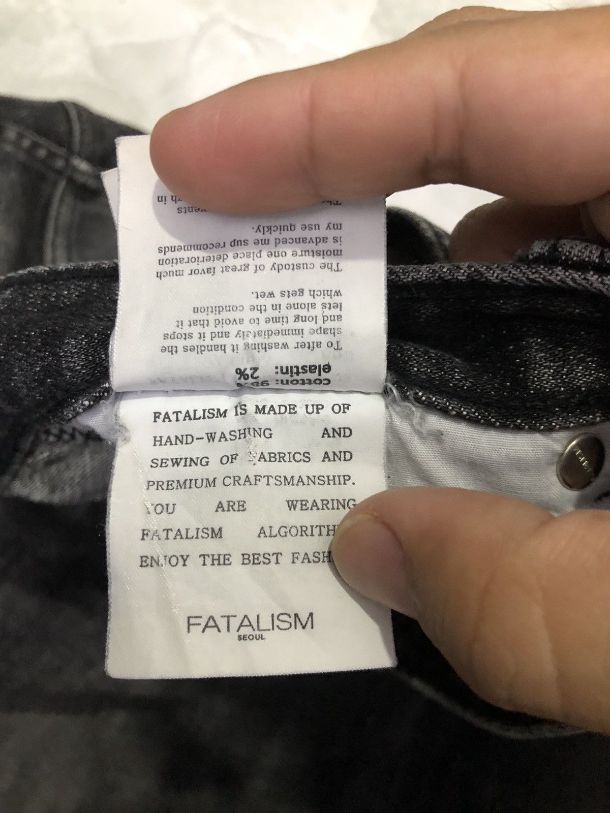 Designer Fatalism Seoul Crop Fit Jeans - Size 48 (Slim Fit) Size US 33 - 8 Thumbnail
