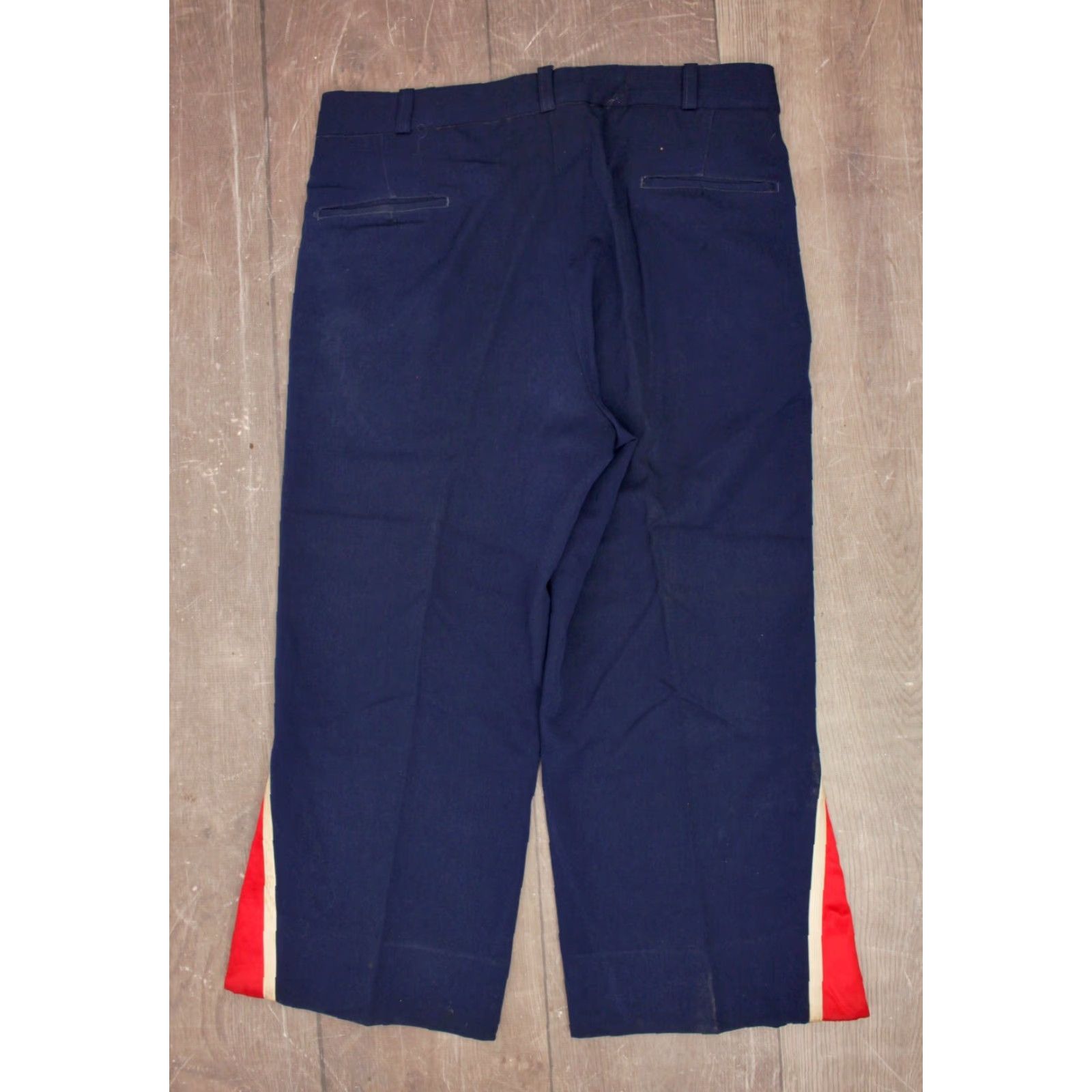 Vintage Vintage Craddock Uniform Men’s VTG 50s Blue & Red Band Uniform Flared Pants 38x26.5 Wool 1950s Inseam 26.5 Mens Size US 38 / EU 54 - 3 Thumbnail