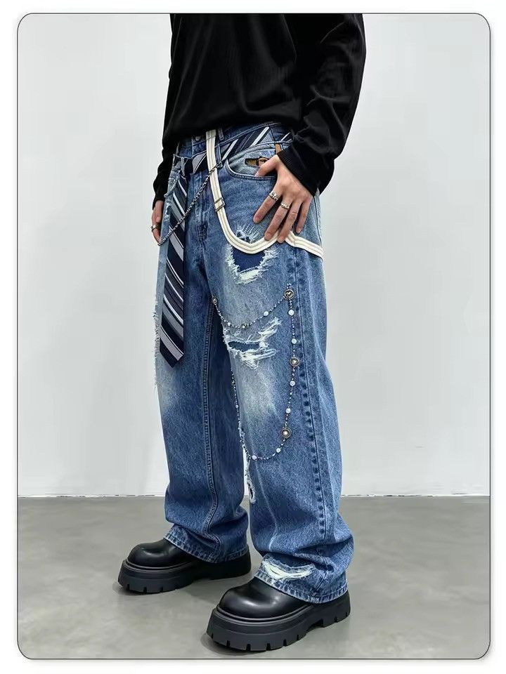 Japanese Brand Flared Punk Jeans Size US 31 - 2 Thumbnail