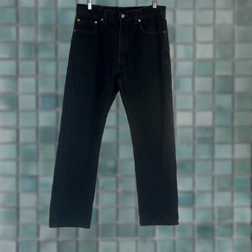 Levi's Levi’s 505 Mens Black Jeans Straight Regular Fit 34x32 100% Cotton Jeans Men Black Straight Leg 34 Mens Size US 34 / EU 50 - 1 Thumbnail