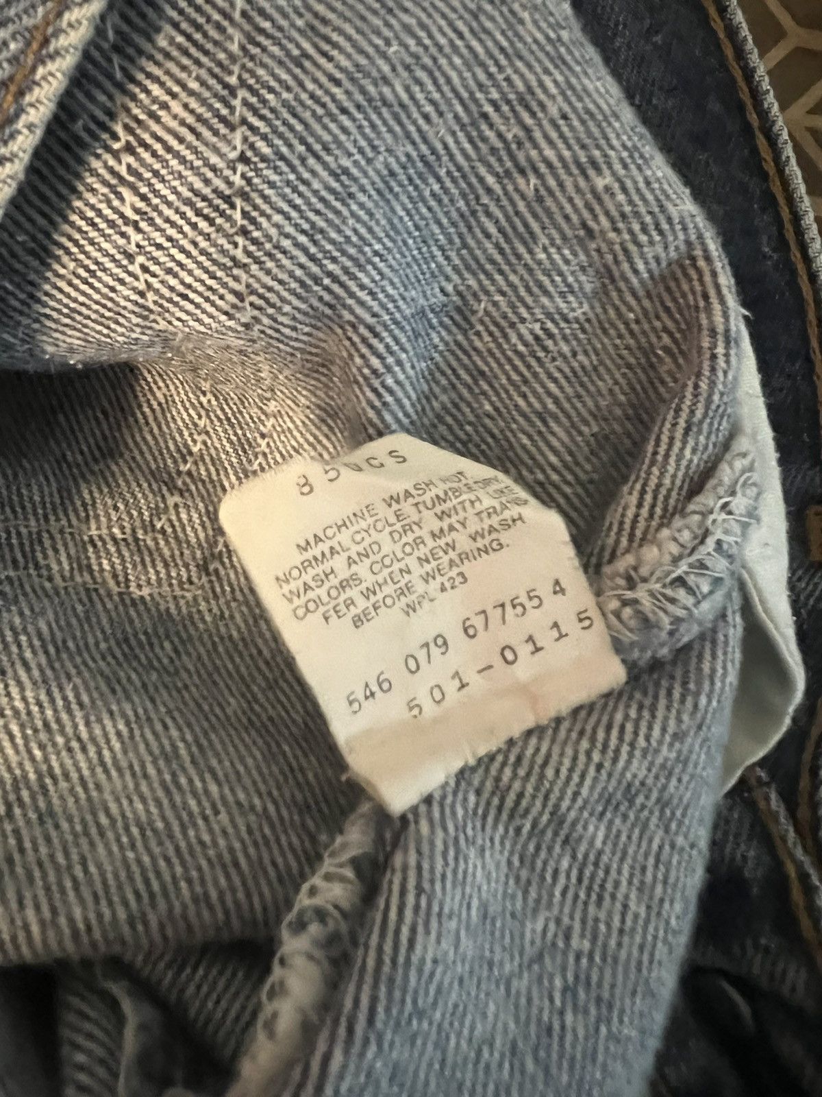 Levi's Vintage 1980s Levi’s 501 Blue Denim Regular Jeans Size US 35 - 24 Thumbnail