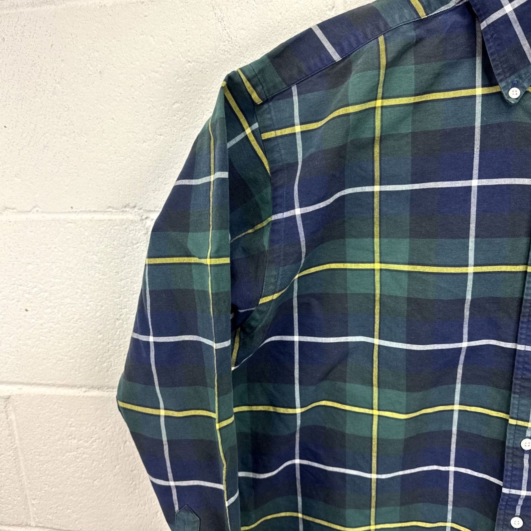 Ralph Lauren Ralph Lauren Shirt Mens Large Blue Green Plaid Button-Down Cotton Pony Logo Shirt Size US L / EU 52-54 / 3 - 4 Thumbnail
