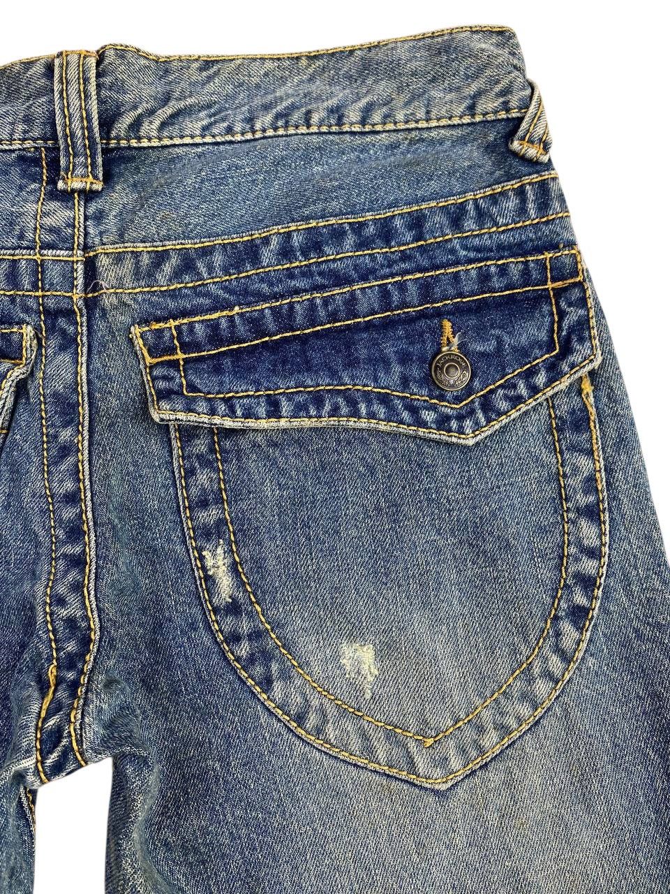JACKROSE Y2K 2000’s Jackrose Mudwash Distressed Flare Jeans Size US 31 - 15 Thumbnail