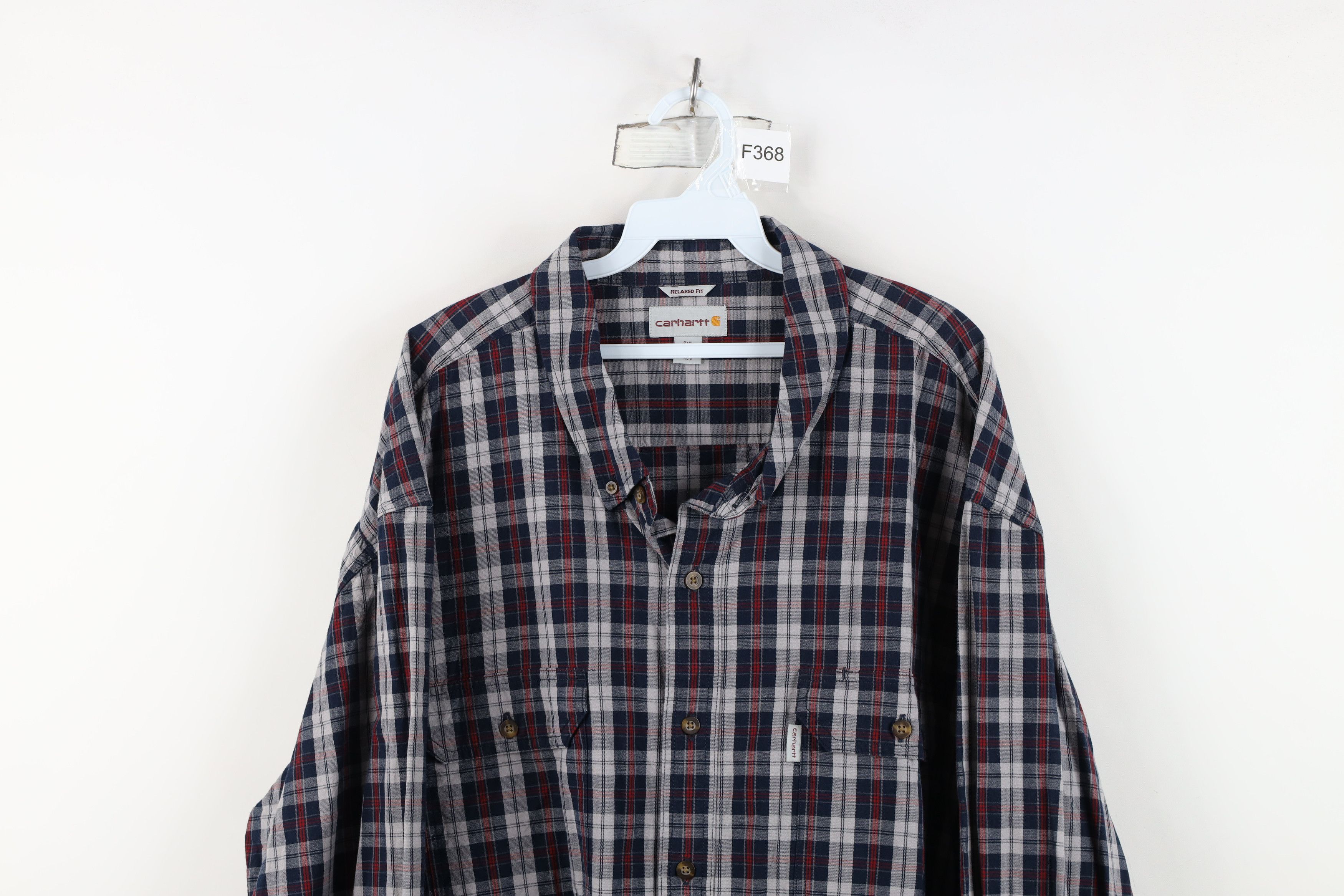 Carhartt Vintage Carhartt Fit Collared Button Down Shirt Plaid Size US XXL / EU 58 / 5 - 2 Thumbnail