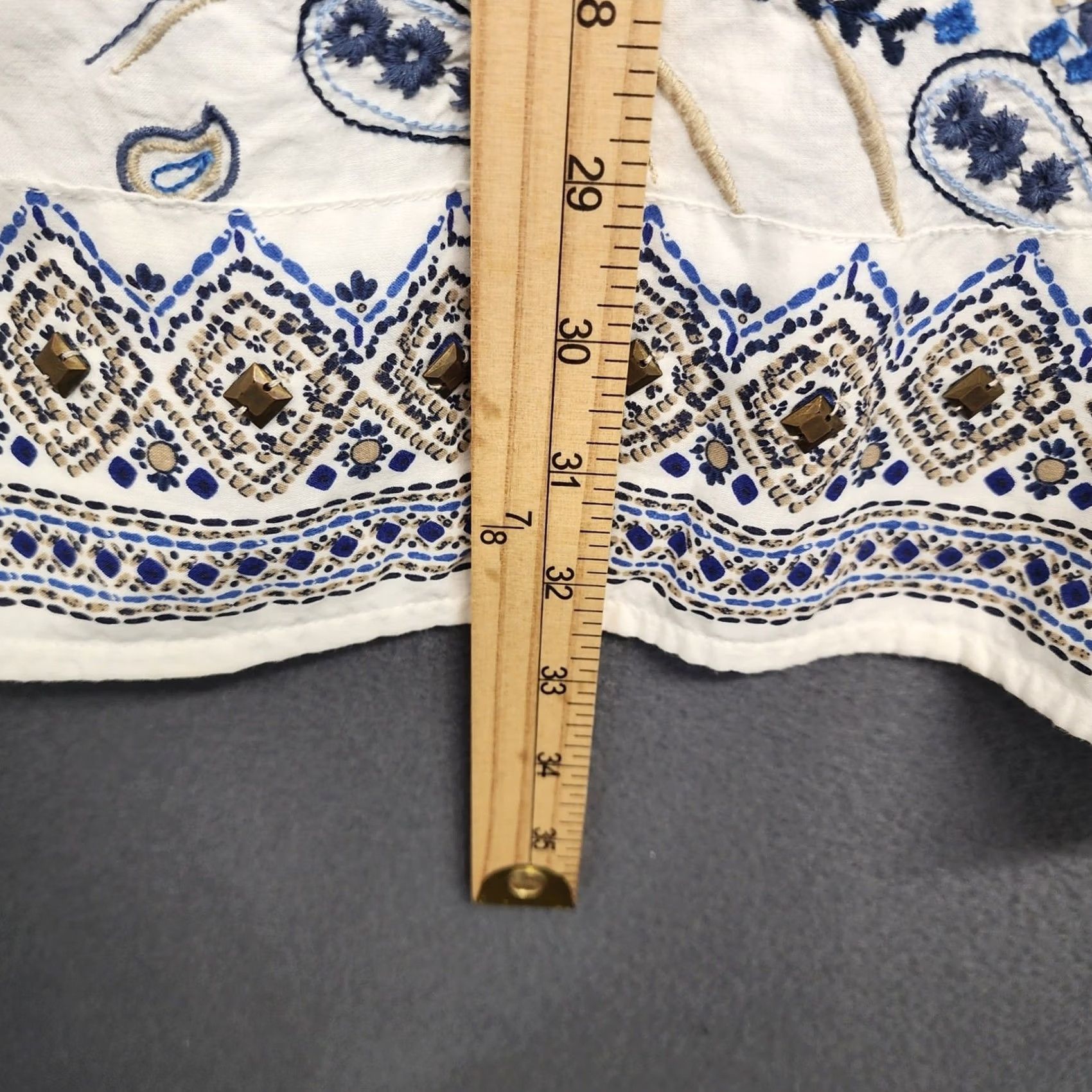 Vintage VINTAGE Catherines Blouse 3X Women Plus 26/28 White Embroidered Boho 3/4 Sleeve Tunic Mens Womens Size XXL / US 16-18 / IT 52-54 - 5 Thumbnail