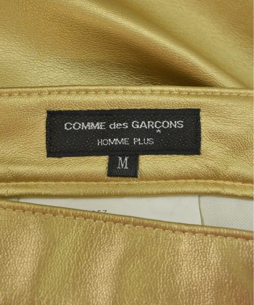 Comme des Garcons Homme Plus Casual Pants Synthetic Leather Full Length Straight Cut Gold Size US 33 - 7 Thumbnail