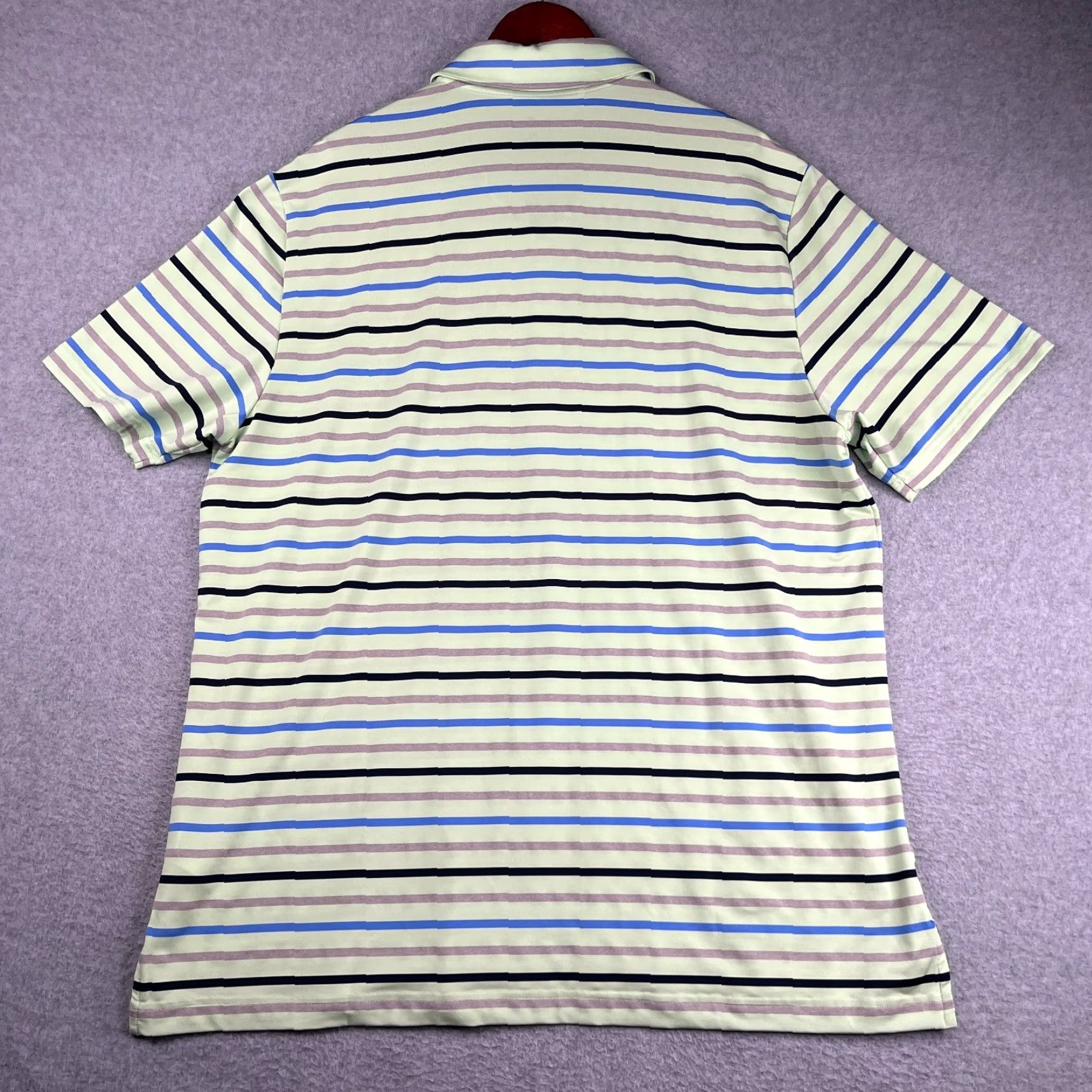 Adidas Adidas Polo Shirt Mens XL Green Gray Blue Striped Performance Golf Stretch Shirt Mens XL Green Gray Blue Striped Adidas Golf Polo Golf Polo Shirt Size US XL / EU 56 / 4 - 6 Thumbnail