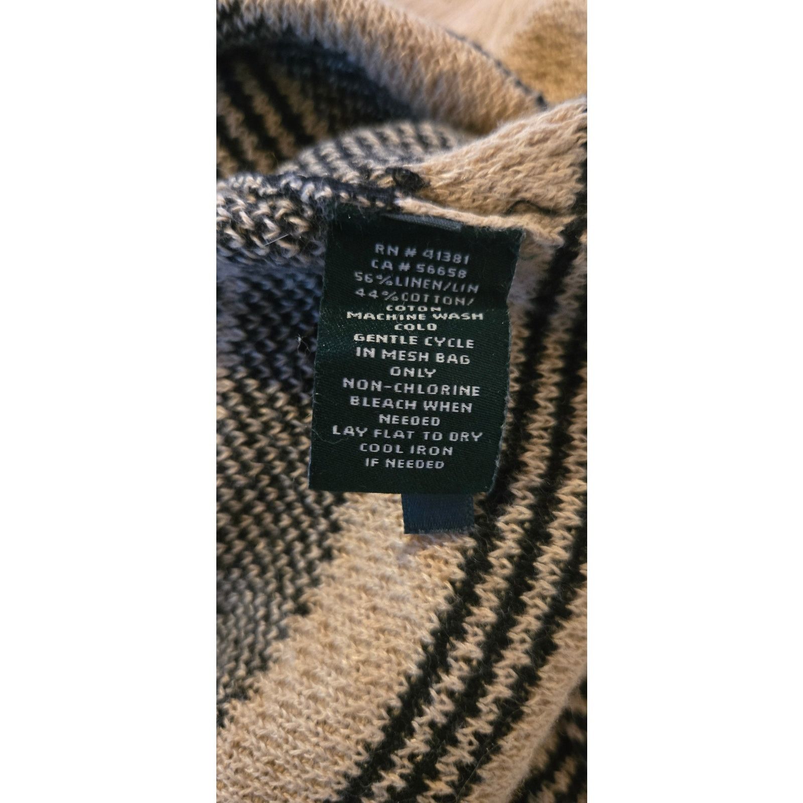 Ralph Lauren Lauren Ralph Lauren Striped Linen-Cotton Sweater, size 2X Size XXL / US 16-18 / IT 52-54 - 4 Thumbnail