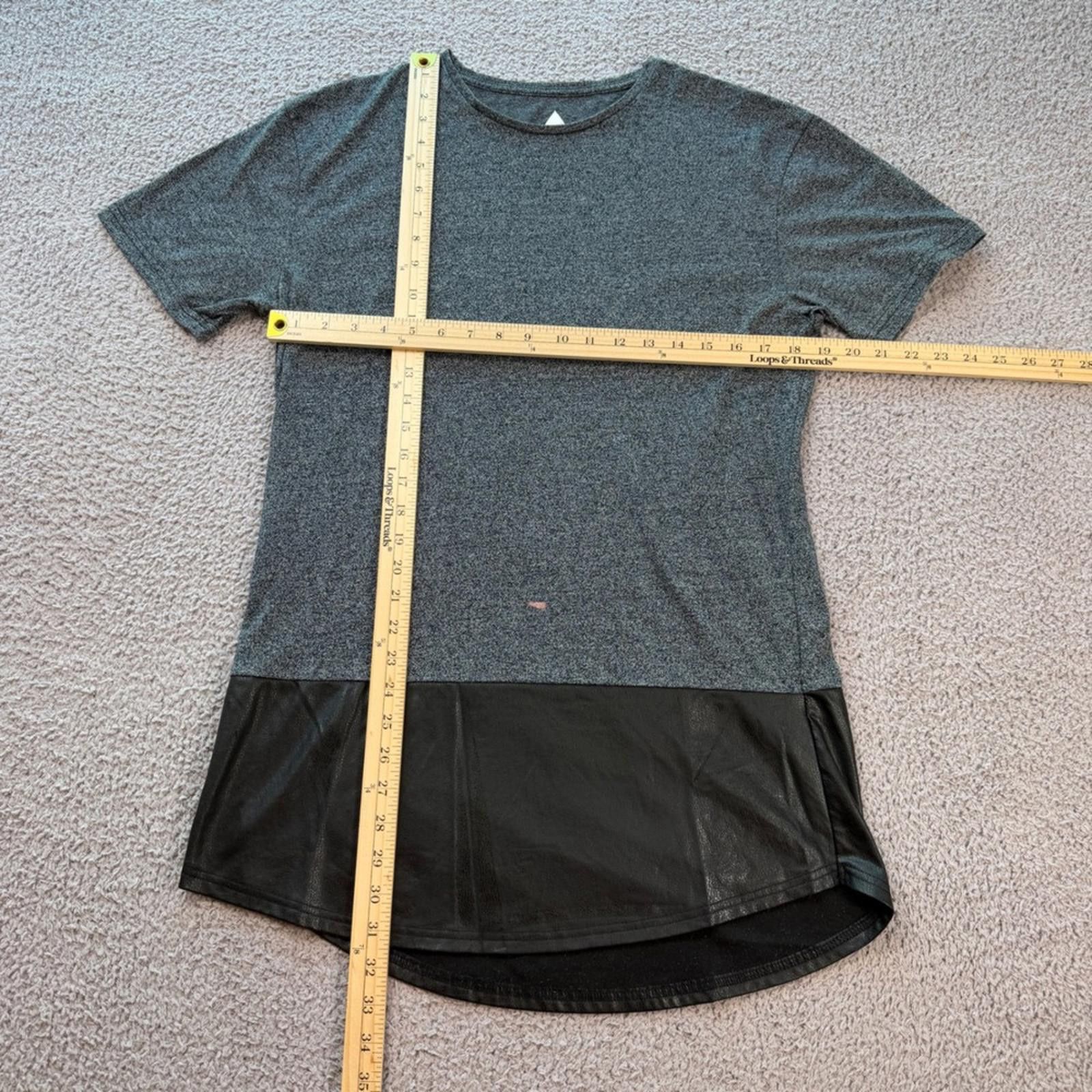Topman Topman Mens S Longline T Shirt Grey Marled Black Topshop Size US S / EU 44-46 / 1 - 3 Thumbnail