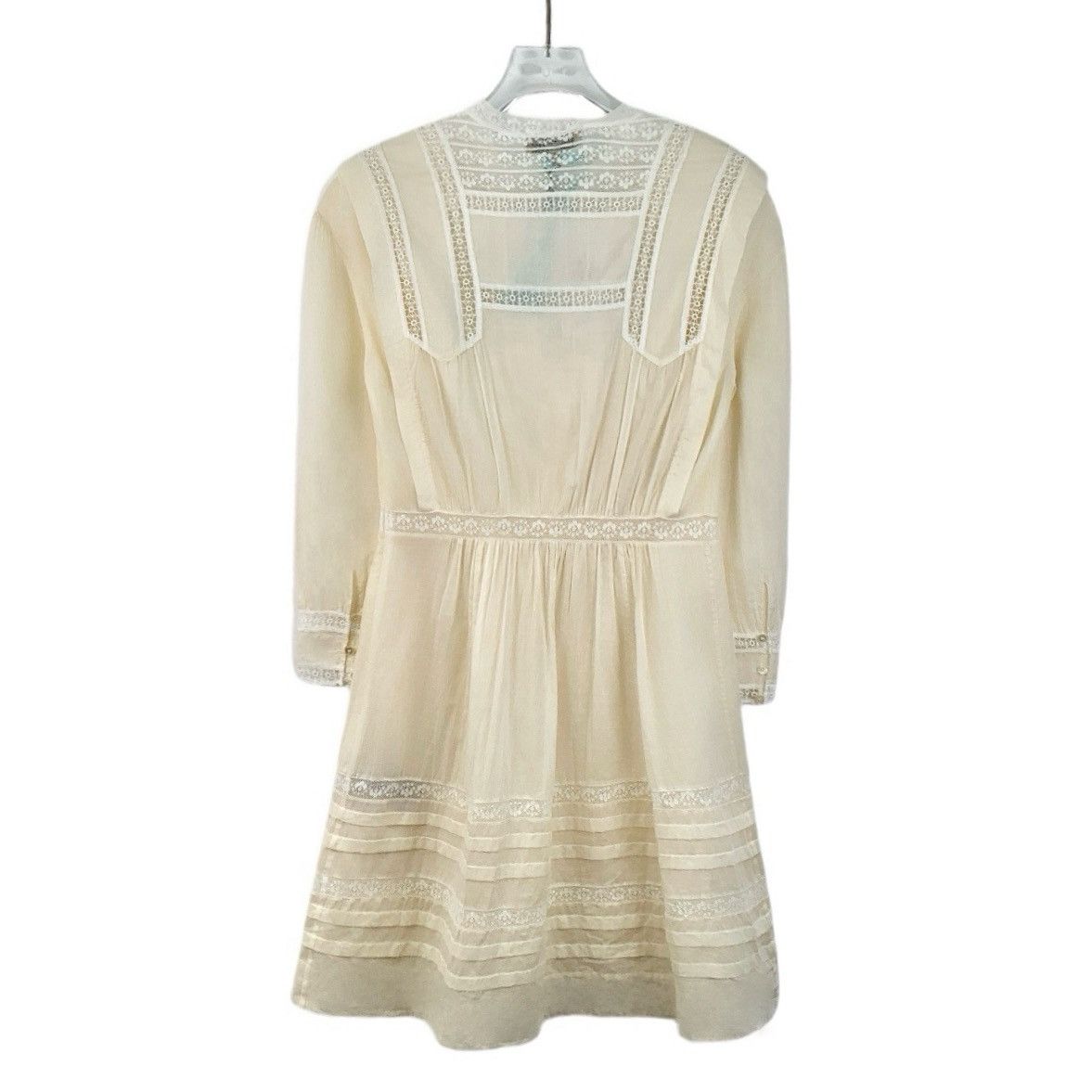 Burberry Burberry Beige Lace Hollow Out Long Sleeve Dress K26WX Size XS / US 0-2 / IT 36-38 - 2 Thumbnail