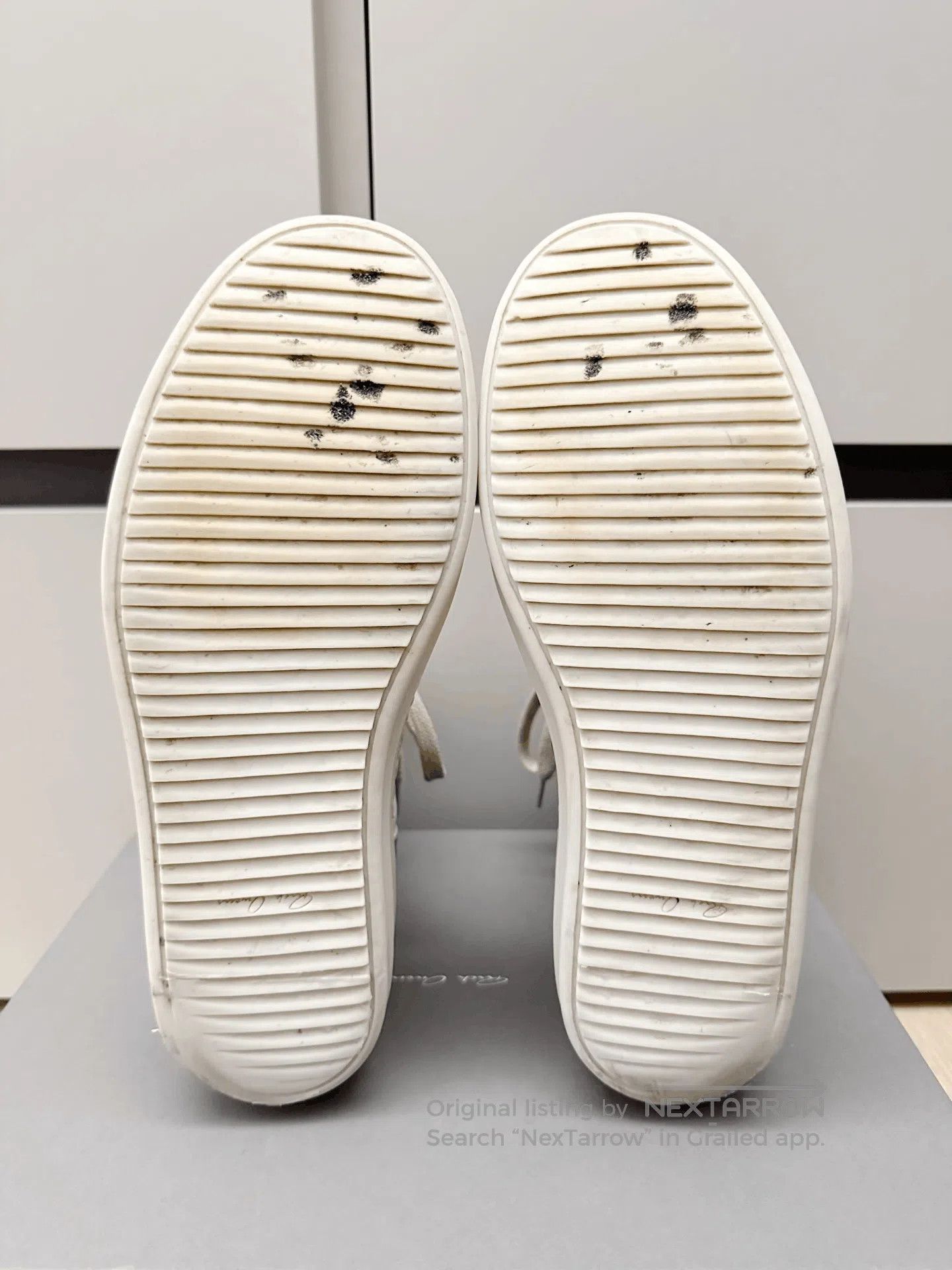 Rick Owens Rick Owens Milk High-Top Leather Sneakers. Size US 8 / EU 41 - 7 Thumbnail