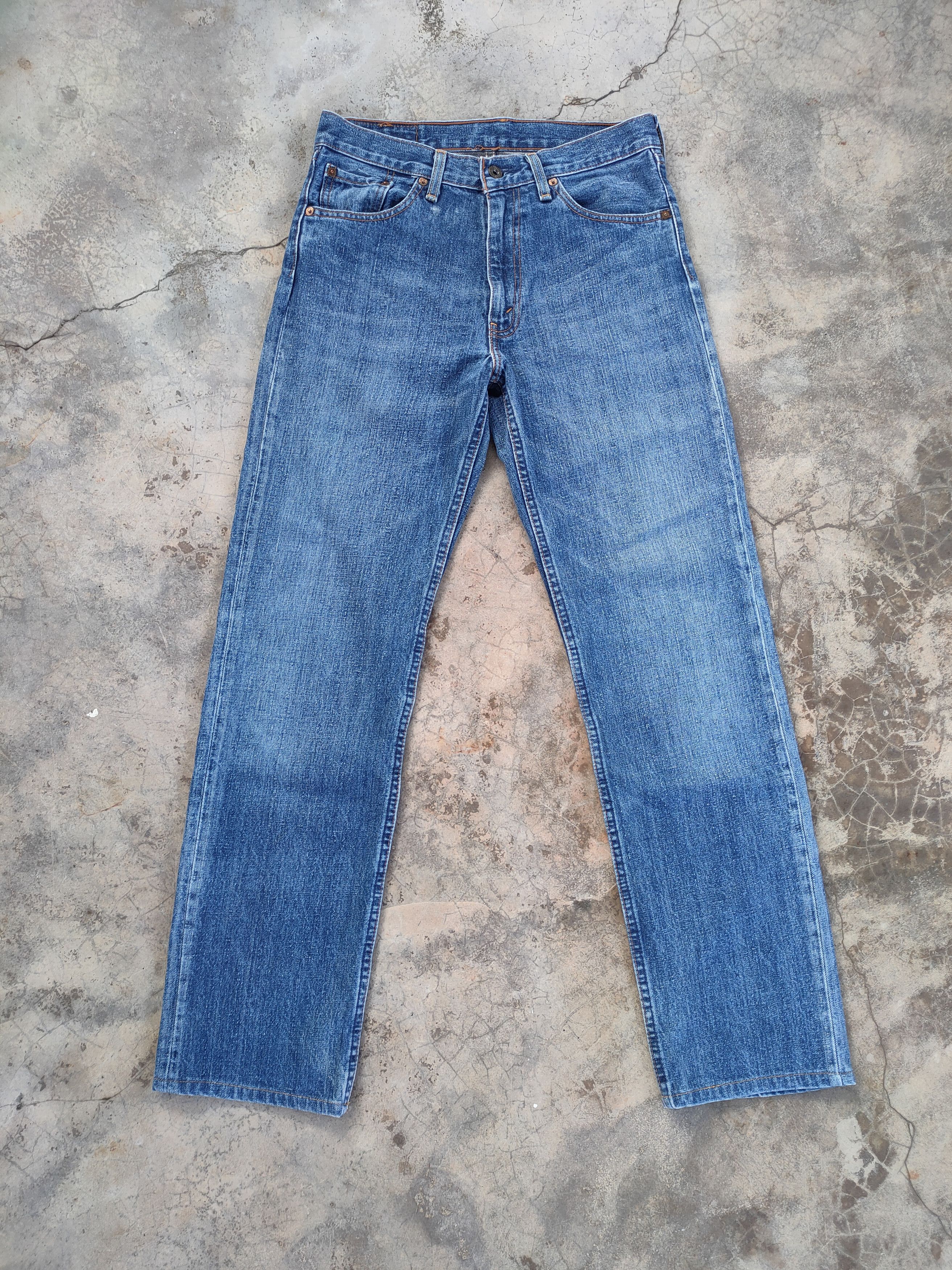 image of W30 Vintage Levi's 502 Faded Distressed Denim Jean Pants in Faded Blue, Men's