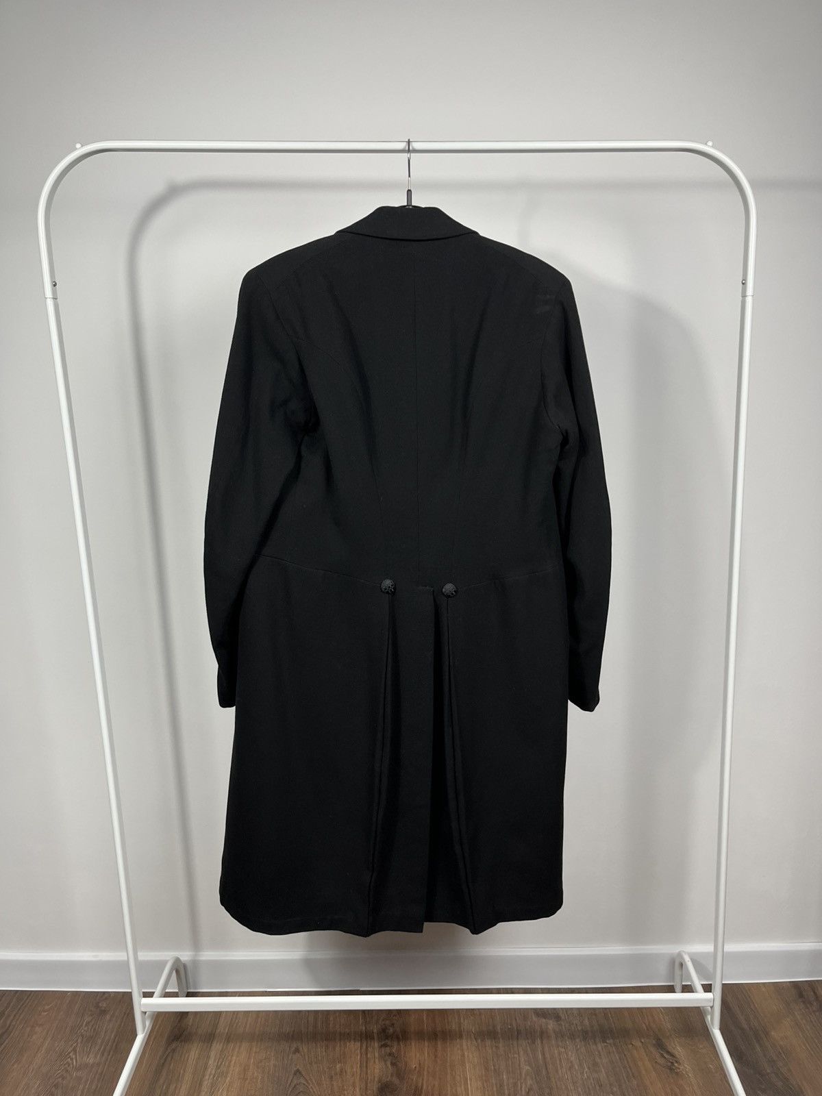 Other Vintage Black Tailcoat Style Long Coat Jacket Satin Collar Size US S / EU 44-46 / 1 - 9 Thumbnail