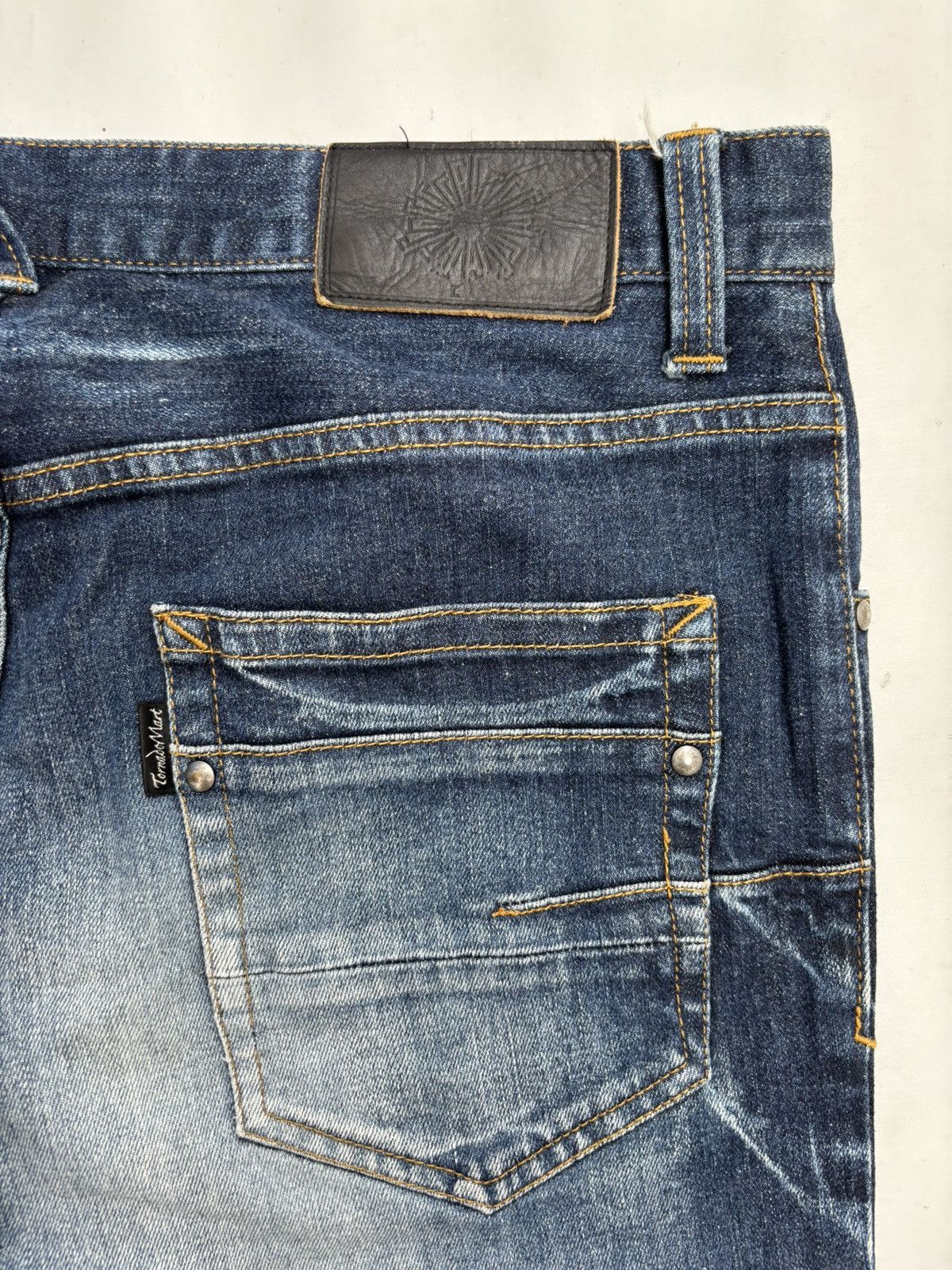 Tornado Mart TORNADO MART Whiskered Clawmark Skinny Denim Jeans Size US 33 - 7 Thumbnail