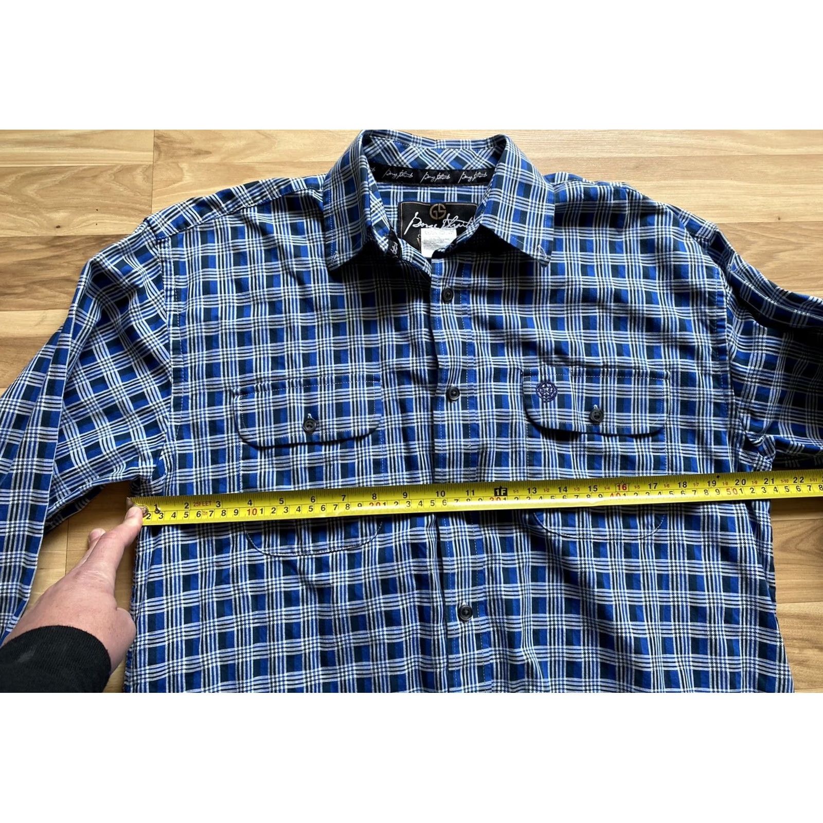 George VINTAGE George Straight by Wrangler Western Shirt Sz Medium Blue Snap Front Long Sleeve Mens M Regular Button-Up Size US M / EU 48-50 / 2 - 5 Thumbnail