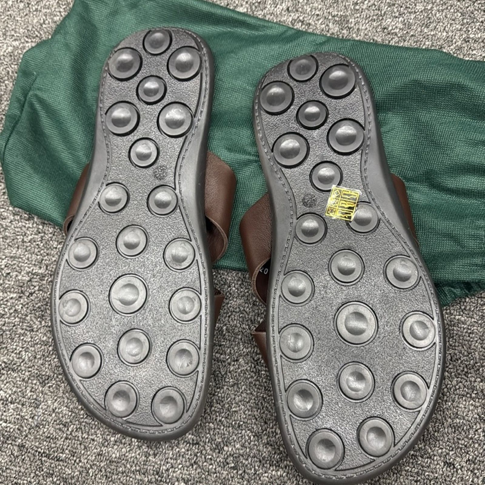 NWT Fratelli vanni for rijoux Brown Leather Sandals 12 EU 45 display picture 1